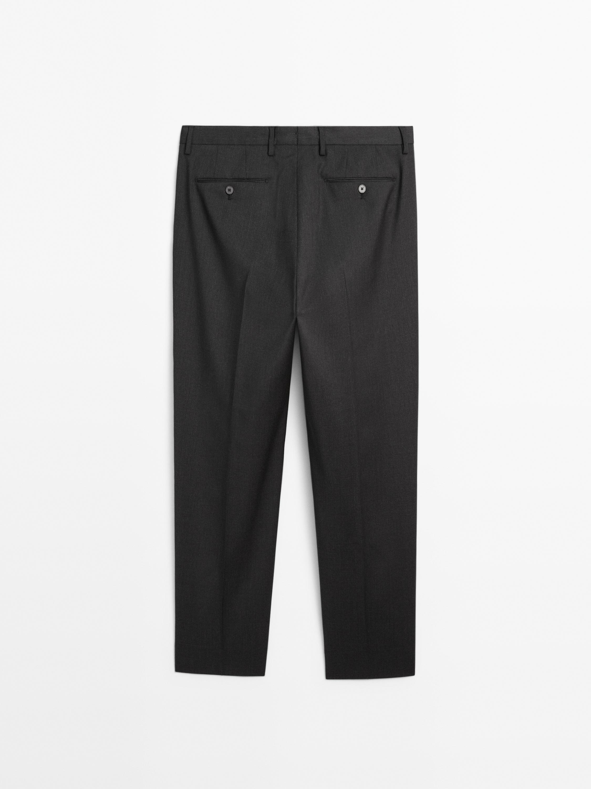 Cold wool suit trousers — CHARCOAL