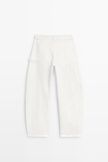 Cotton cargo pants — WHITE 6
