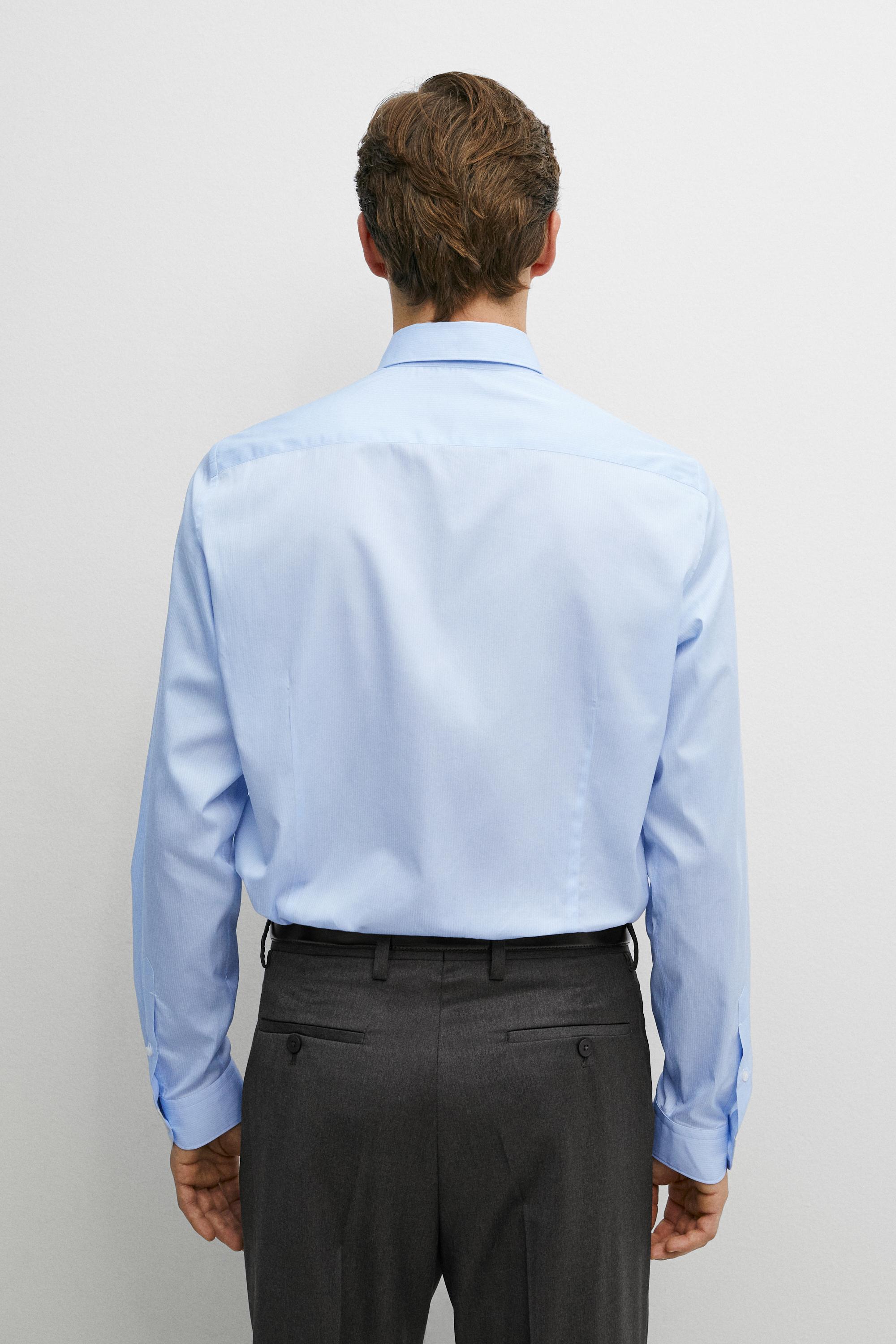 100% cotton striped shirt — SKY BLUE