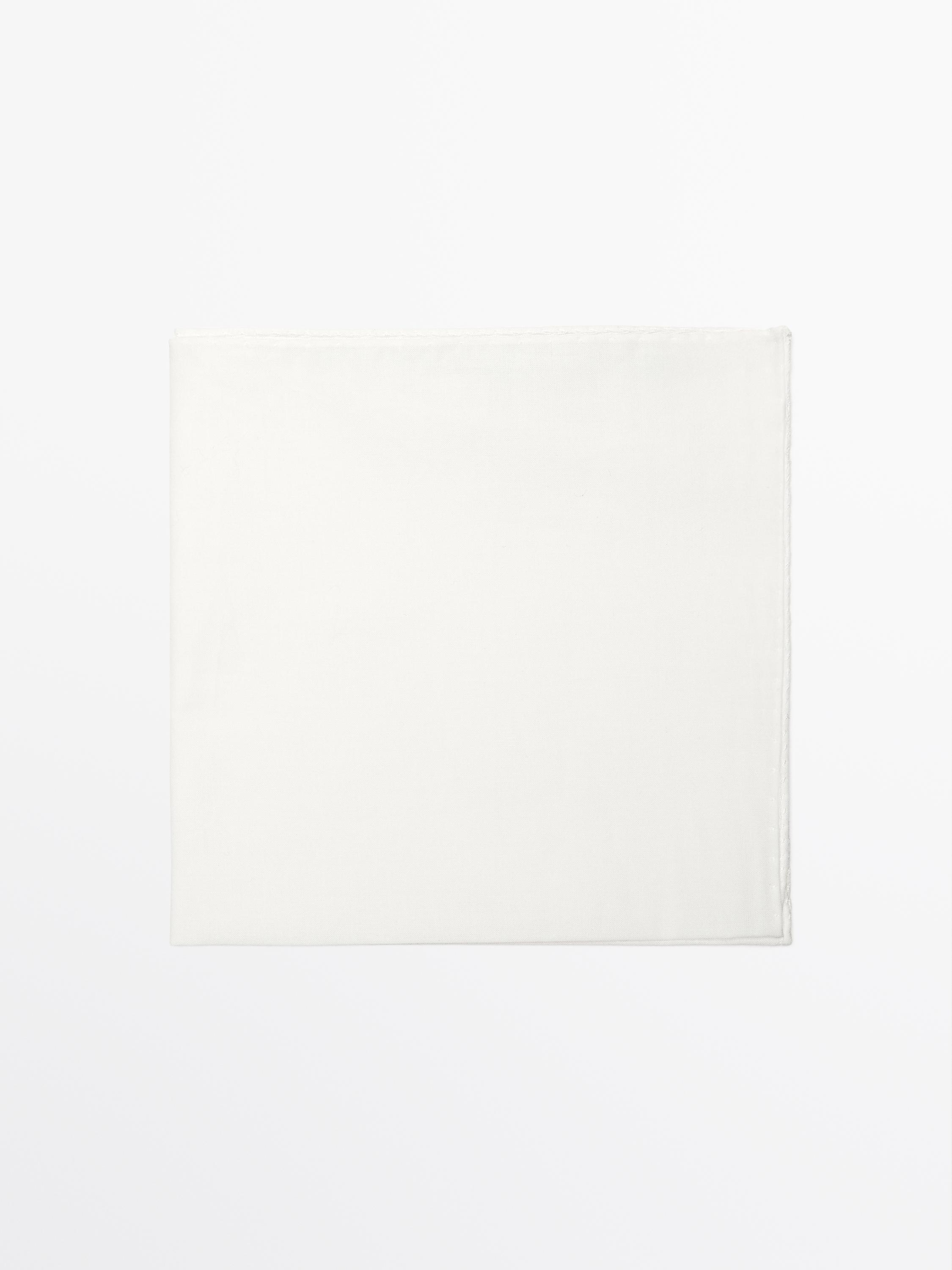 Plain 100% cotton scarf — WHITE