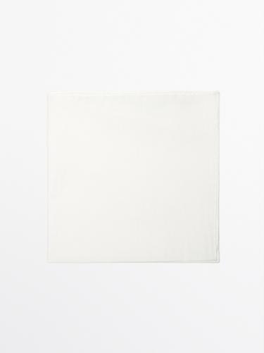 Plain 100% cotton scarf — WHITE 1