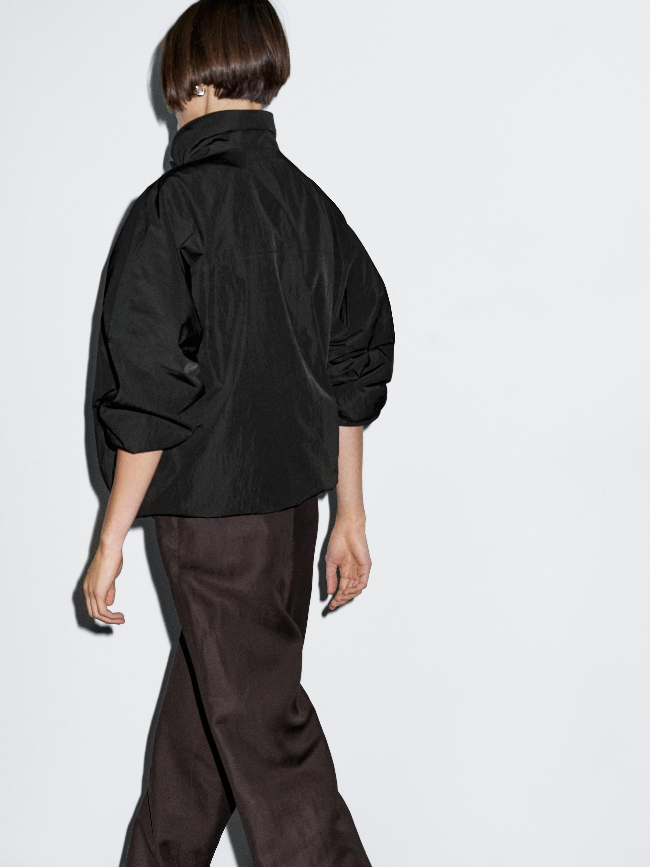 High neck technical puffer jacket