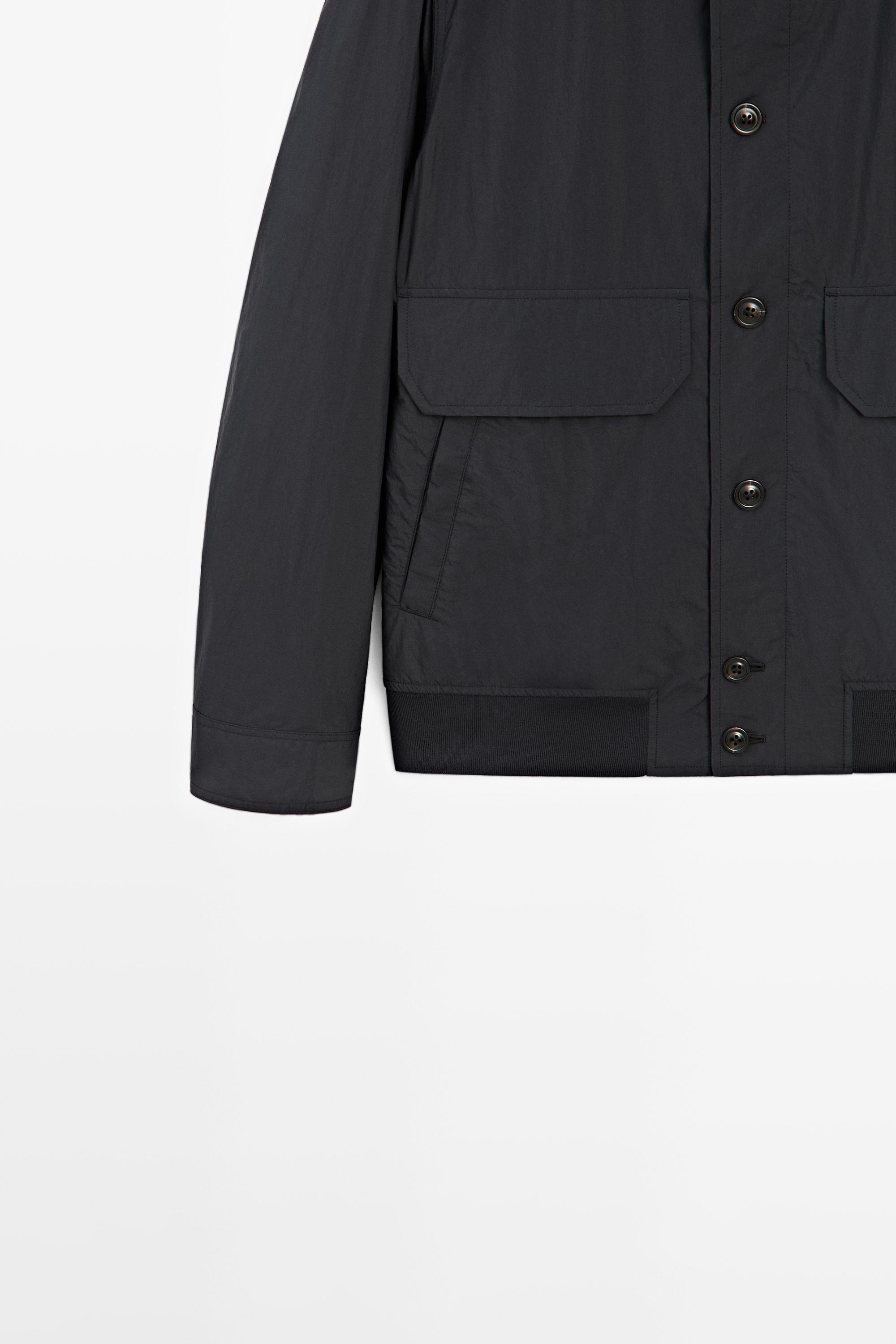 Bomber jacket with pocket details — DARK NAVY