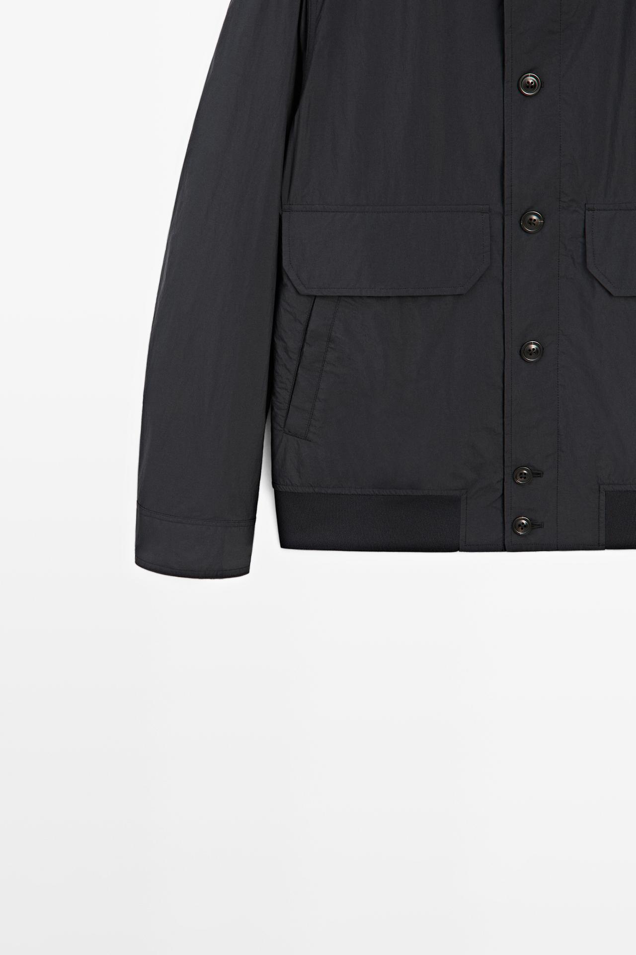 Bomber jacket with pocket details — DARK NAVY