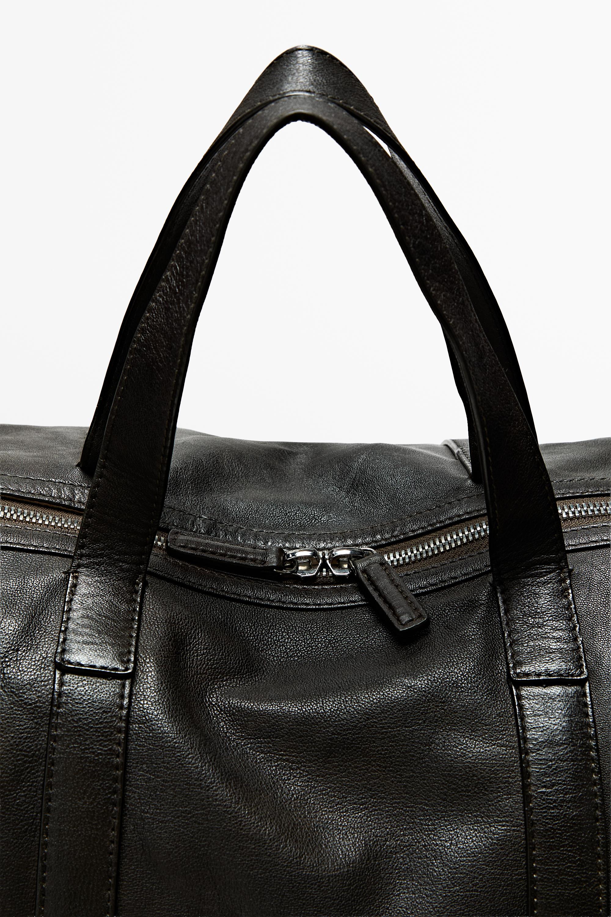 Nappa leather sport bag — KHAKI