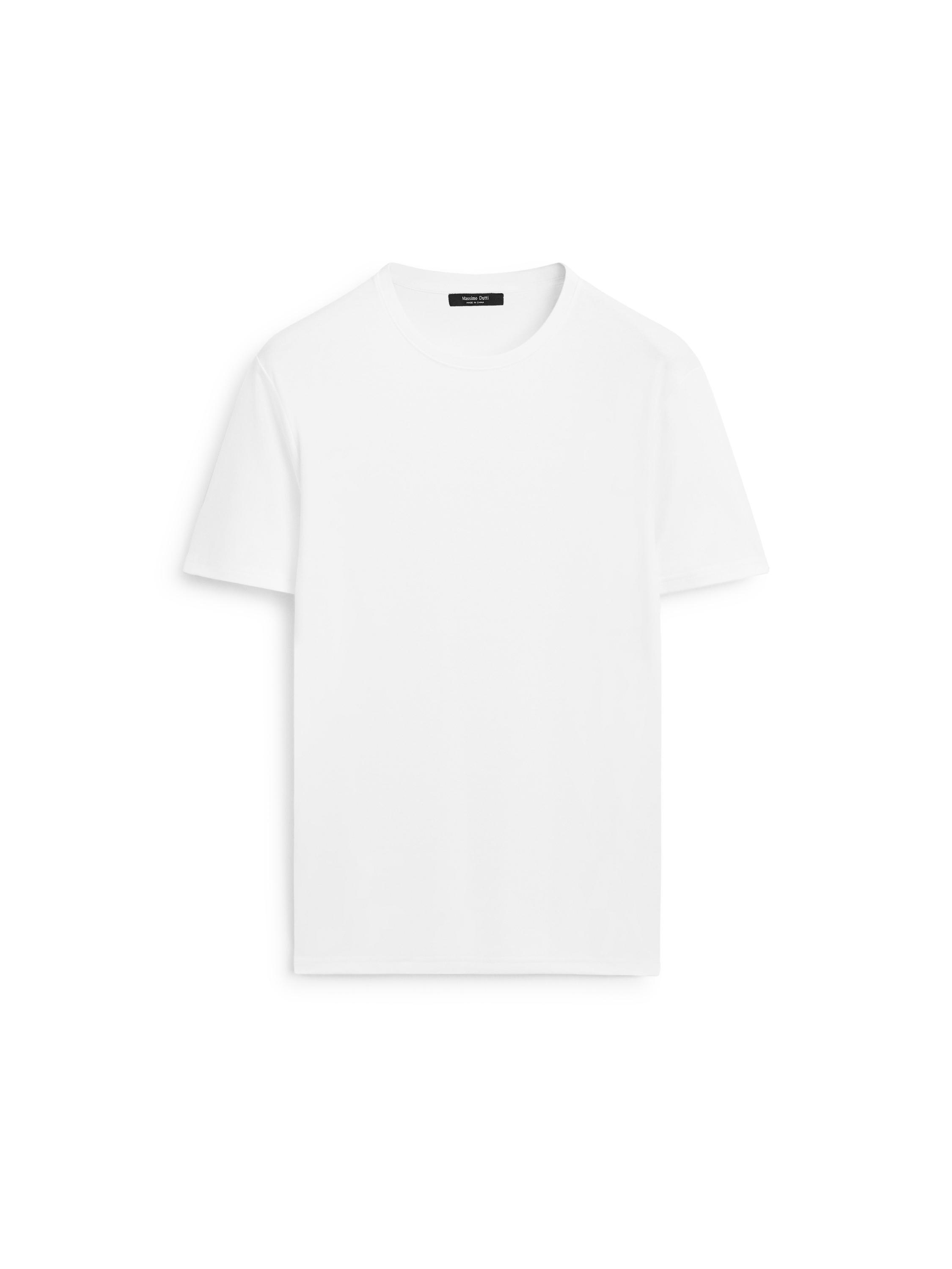 100% mercerised cotton T-shirt — WHITE