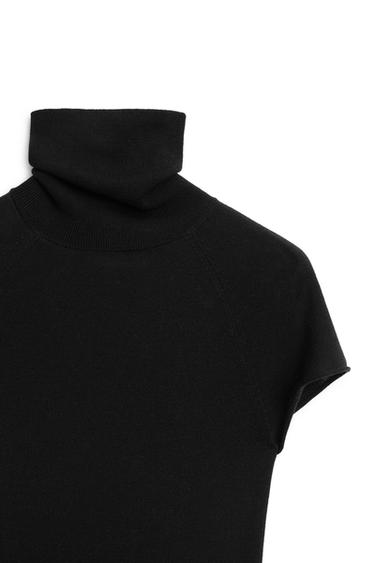 100% wool short sleeve knit sweater - LIMITED EDITION — BLACK 9
