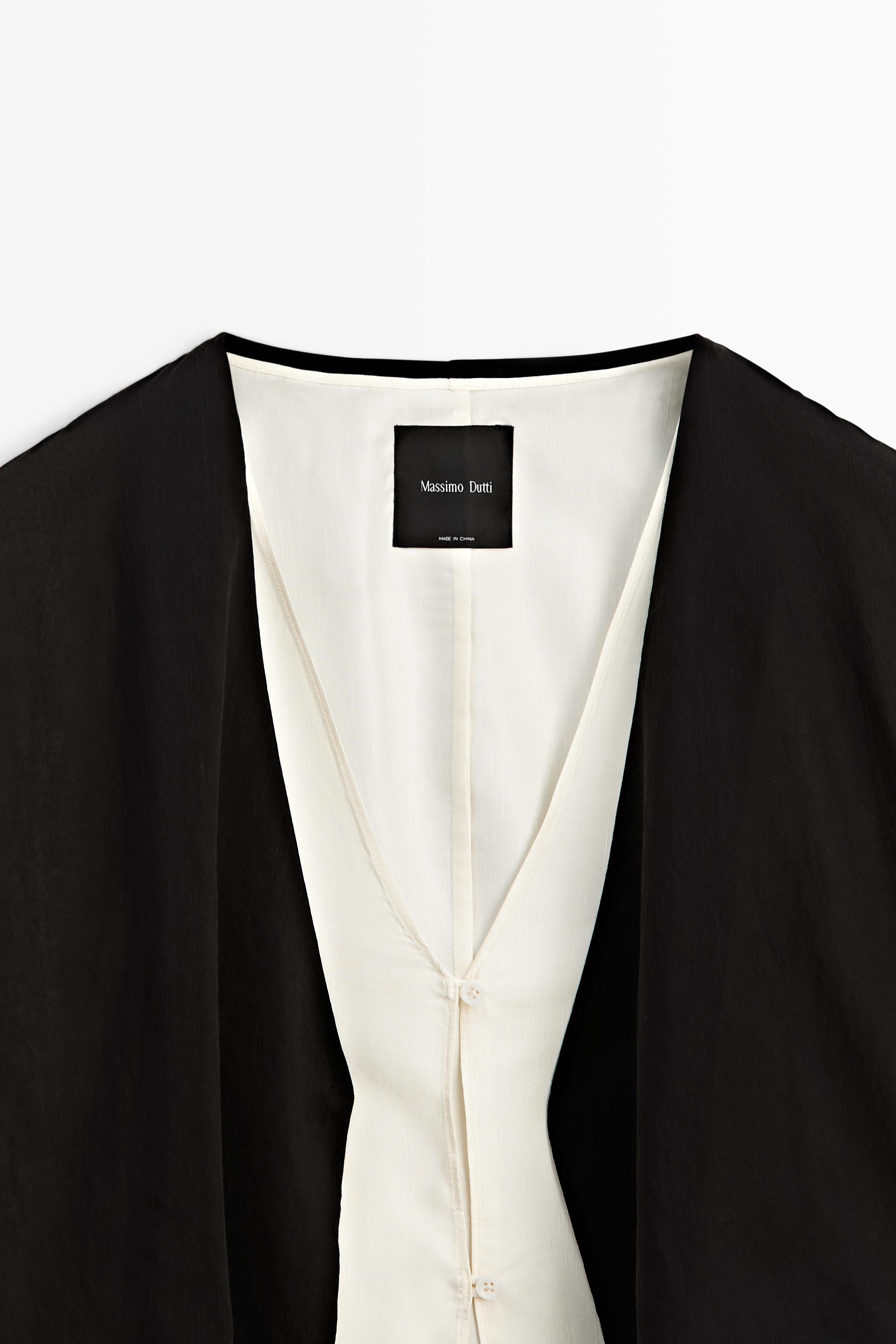 Contrast double jacket for a complete look — BLACK