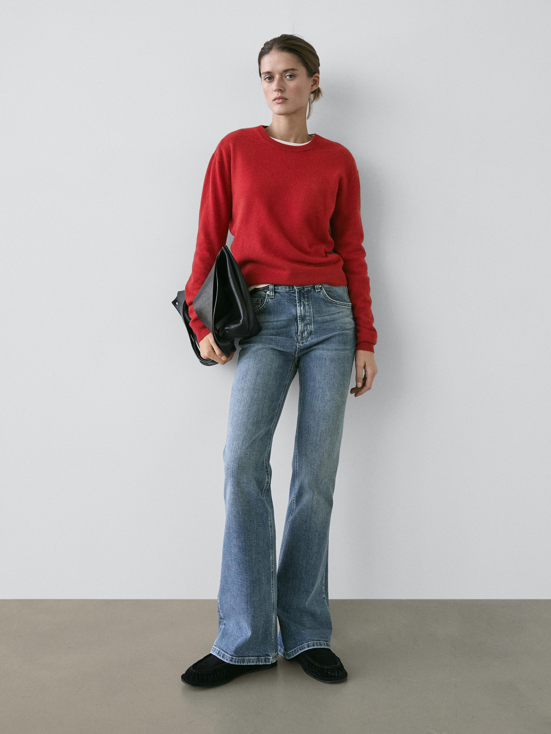 Skinny flare fit jeans — MEDIUM BLUE