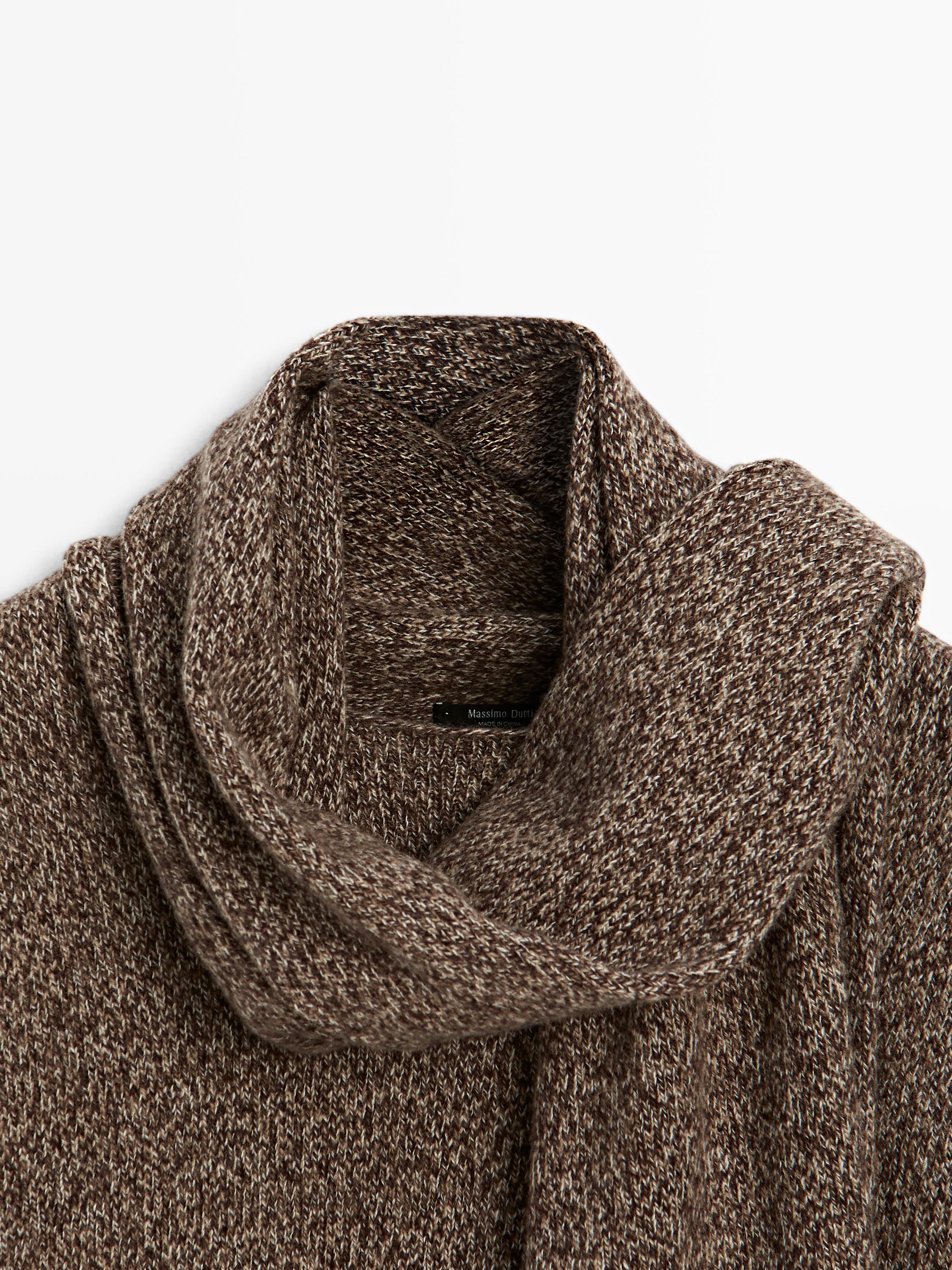 100% wool waistcoat with scarf detail