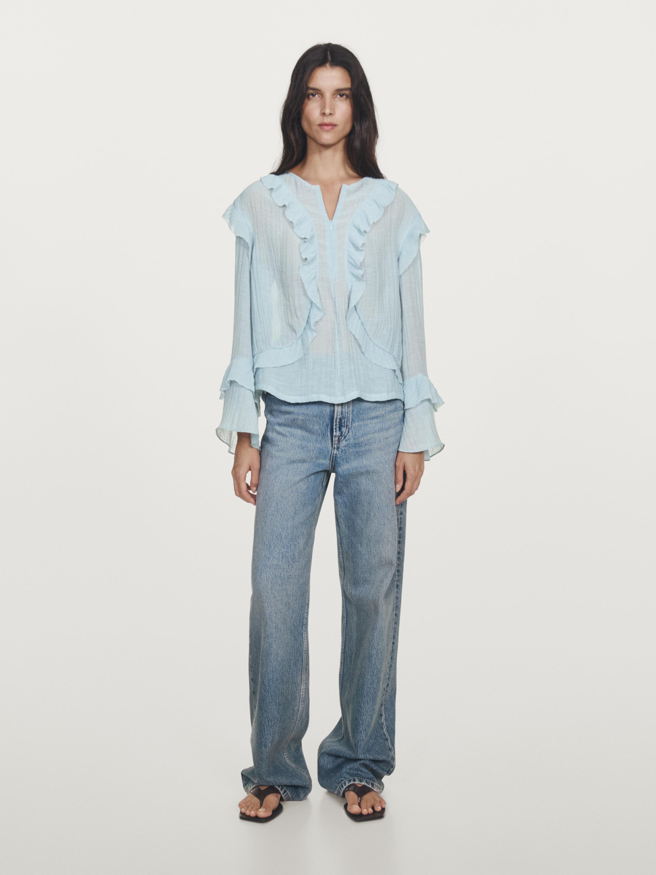 Blouse fluide à volants