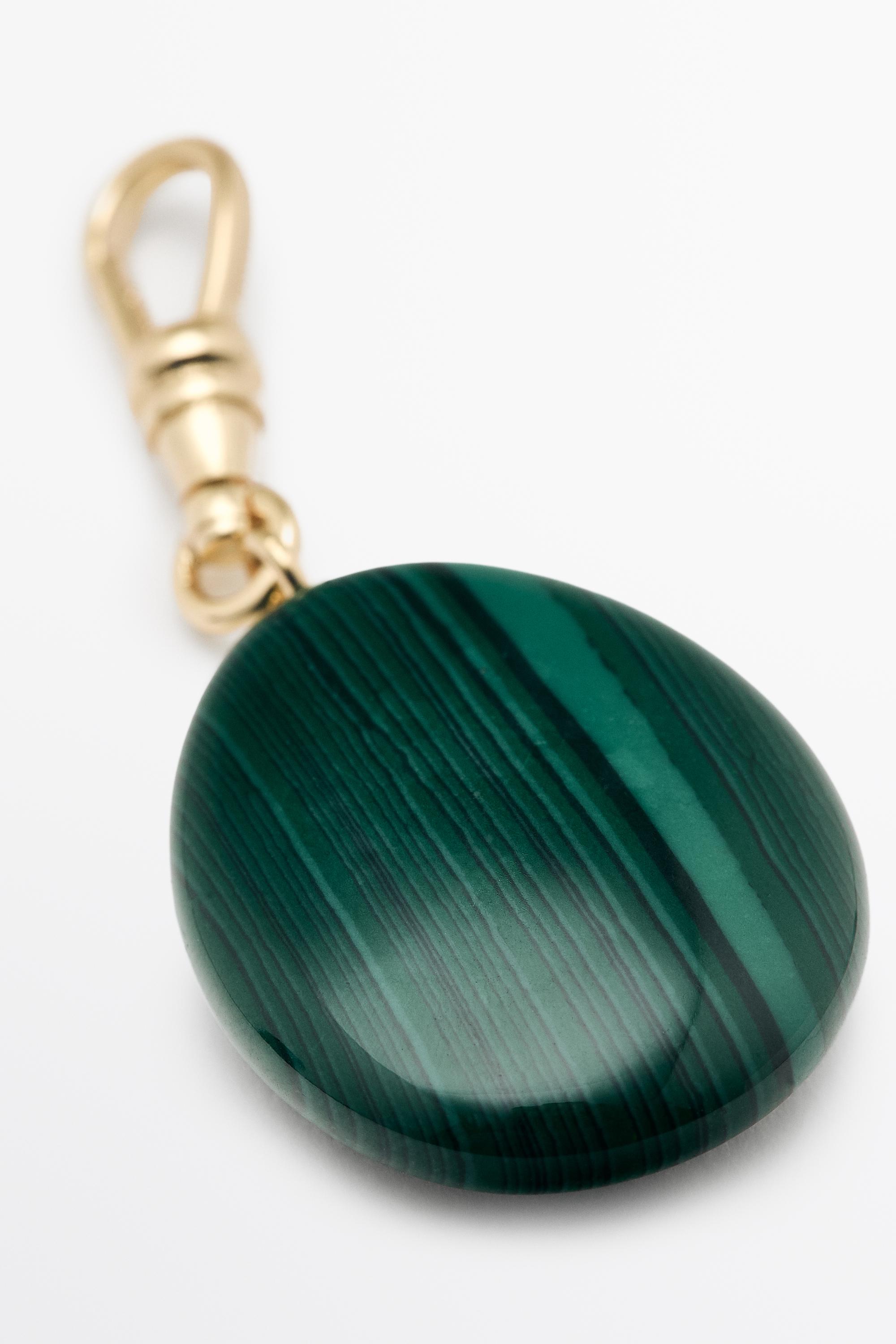 Malachite stone charm — GREEN