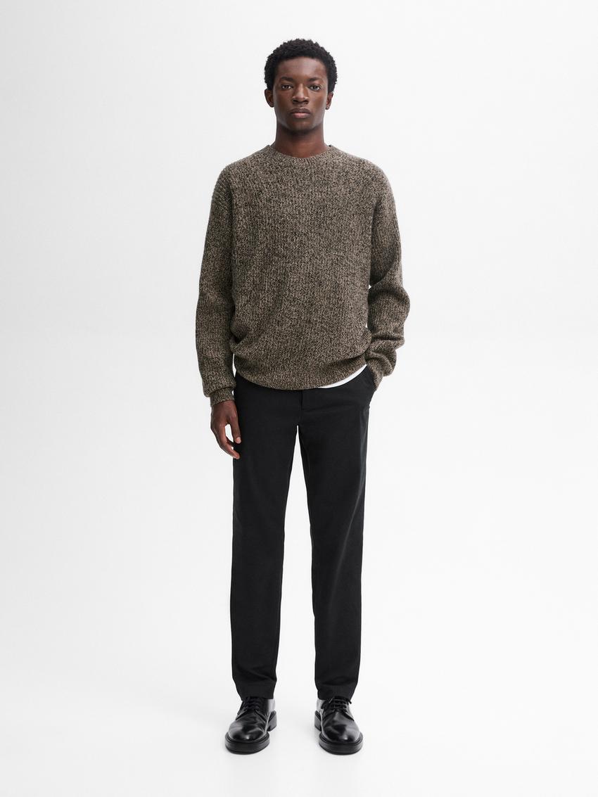Twisted wool blend sweater · Mink · Sweaters And Cardigans | Massimo Dutti