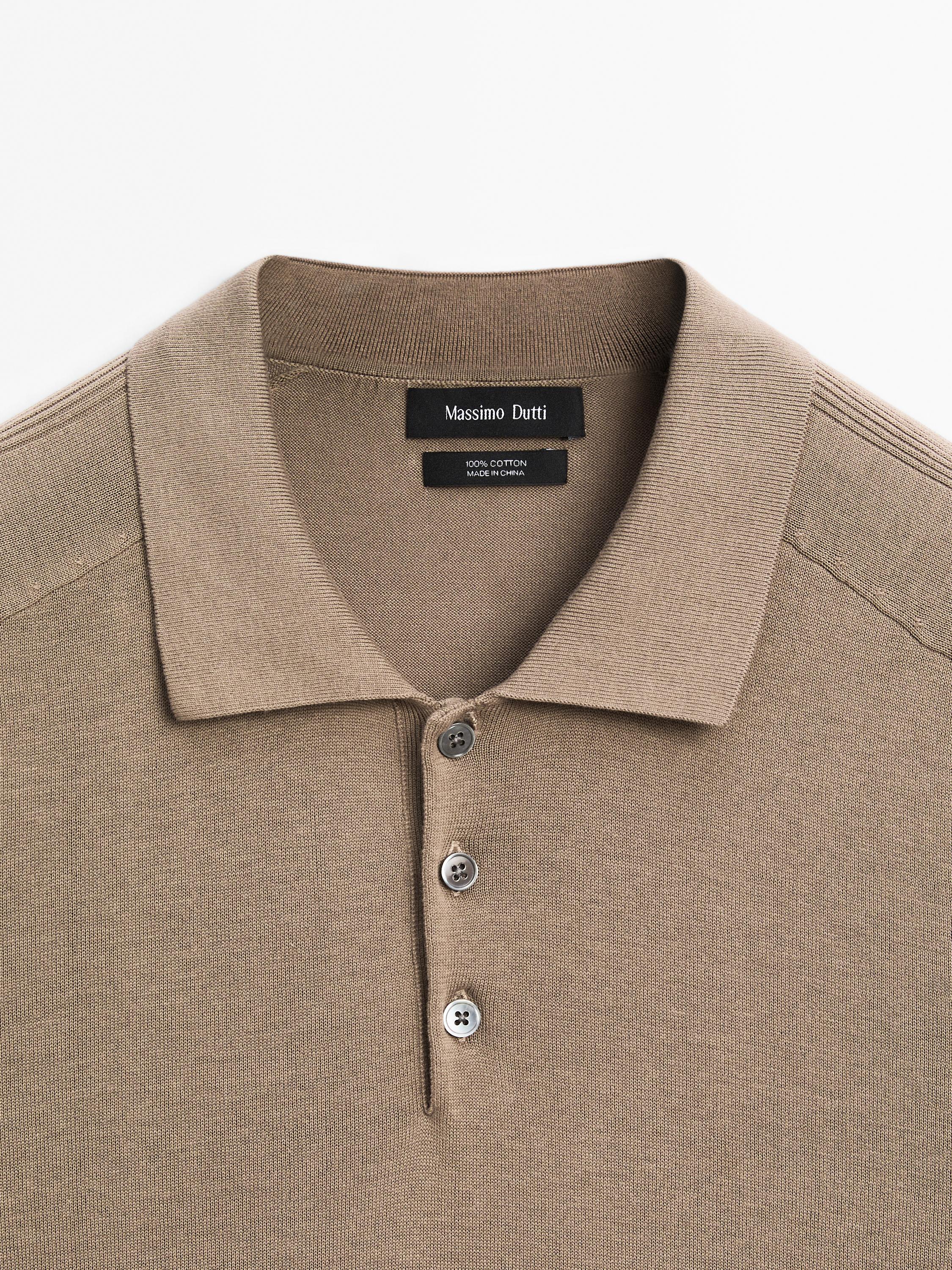 100% cotton short sleeve polo shirt · Mink, Plum, Cream