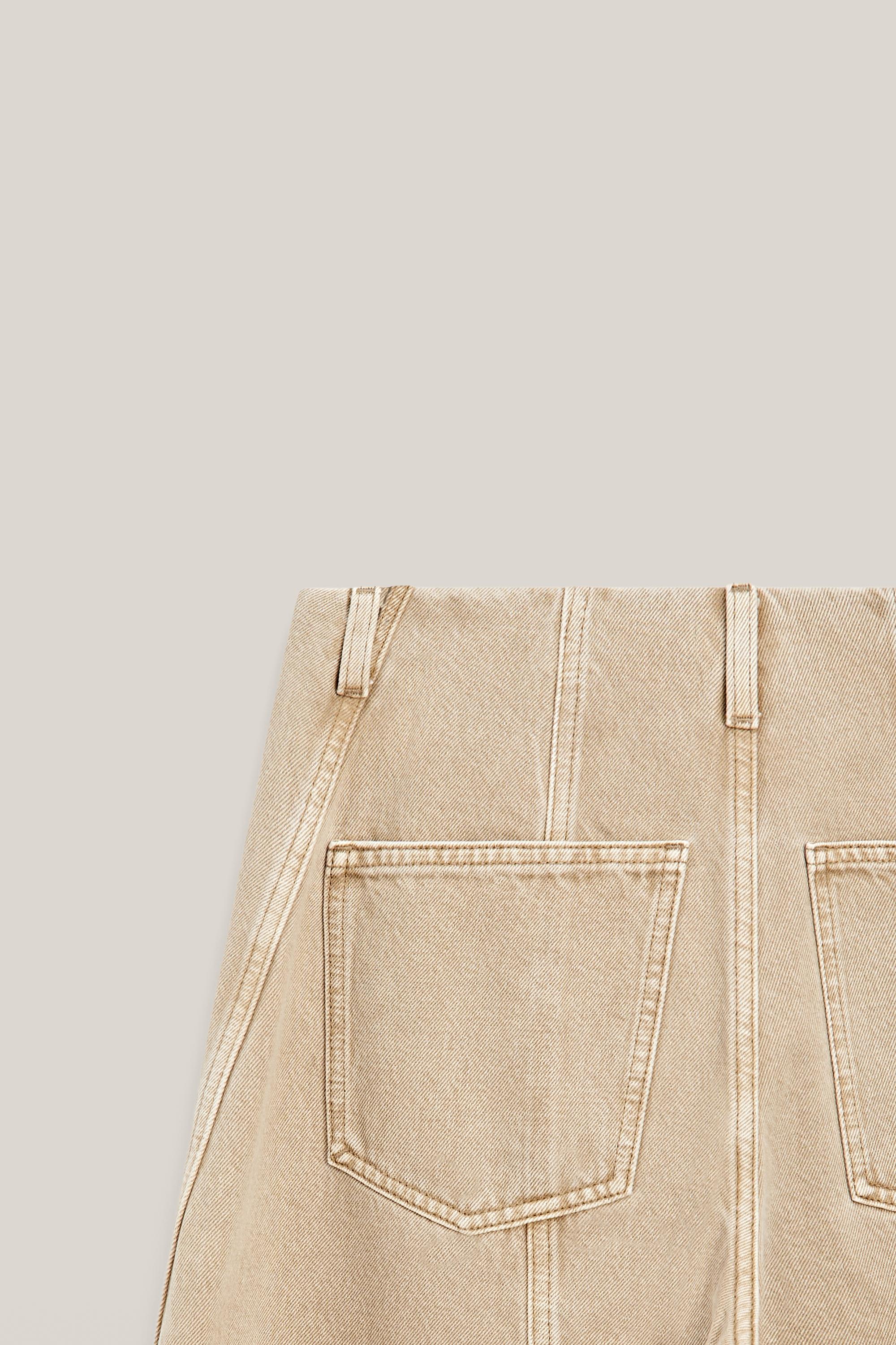 Barrel fit jeans with waist detail - LIMITED EDITION — STONE