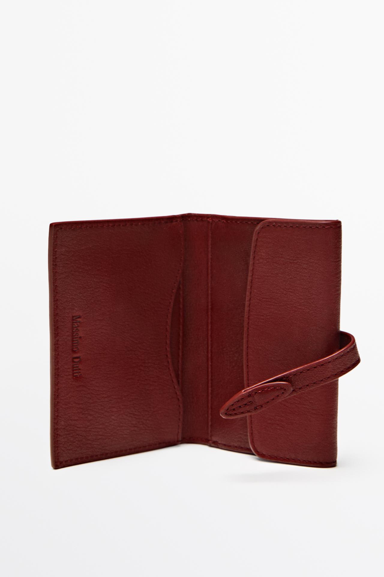 Nappa leather wallet — RED