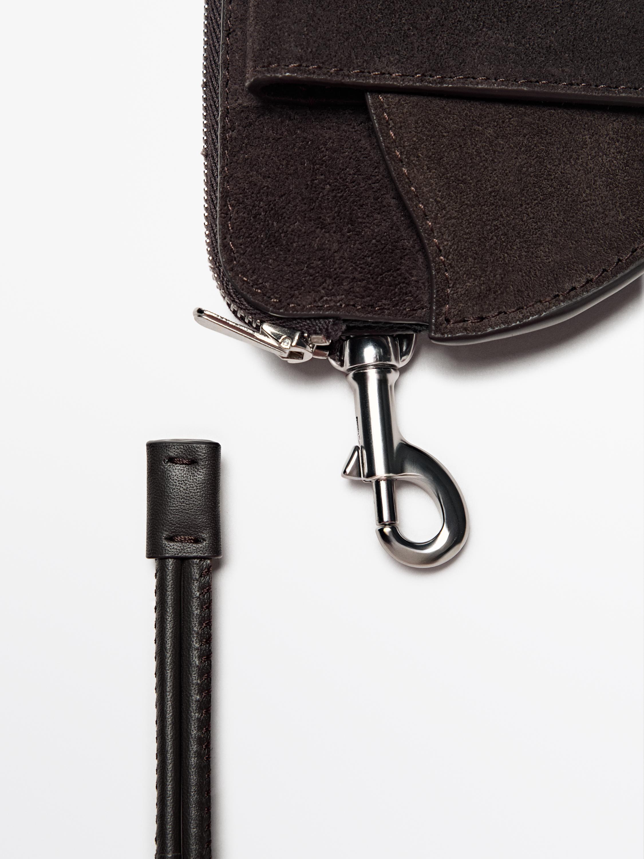 Brillenetui aus Rauleder zum Umhängen