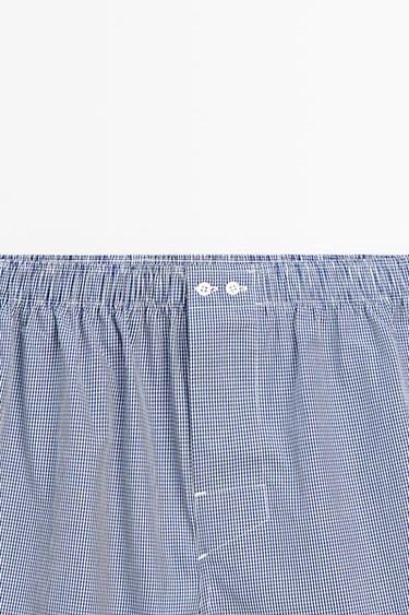 100% cotton micro-check boxers — NAVY BLUE 2