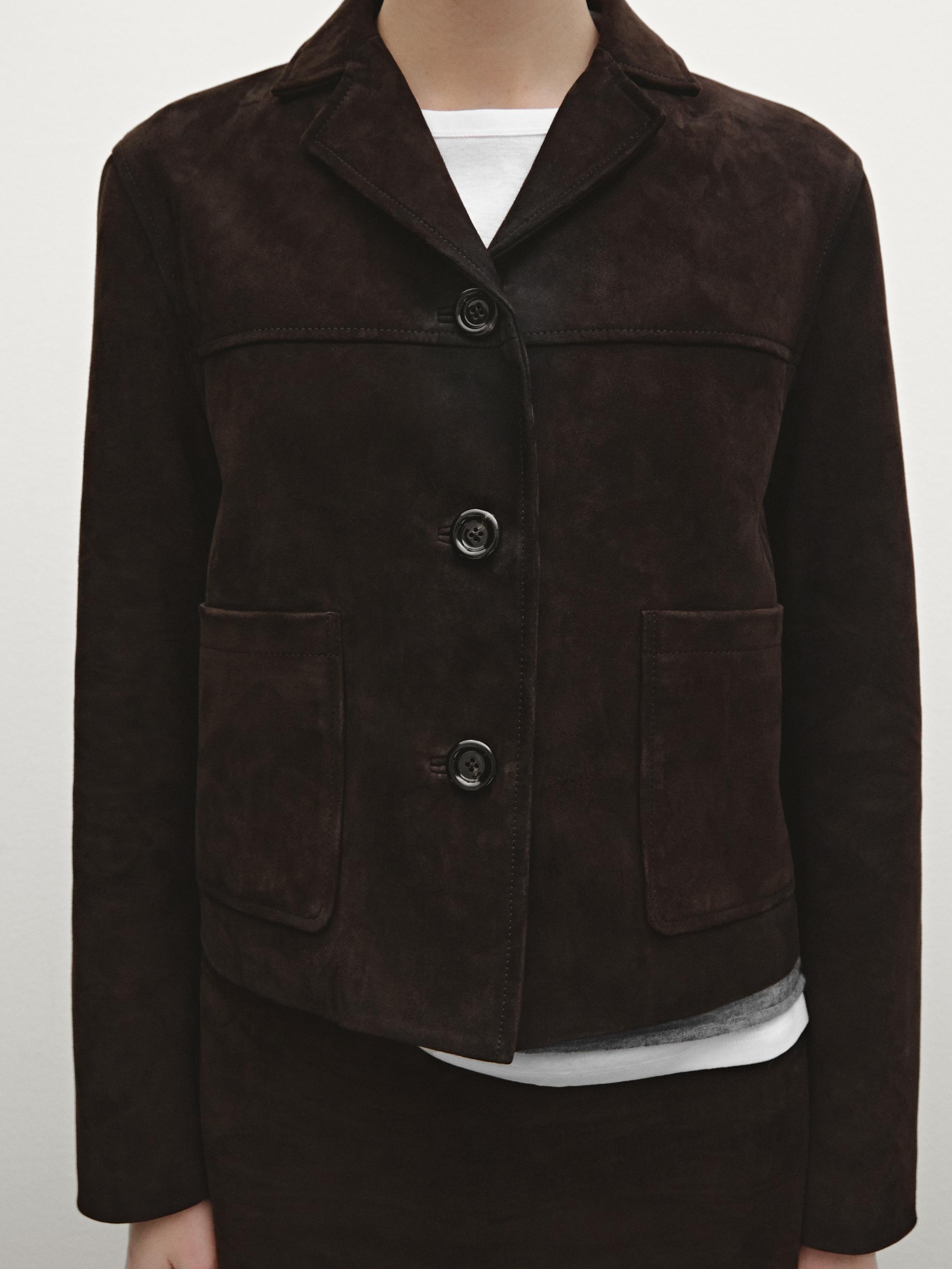 Chaqueta corta piel ante