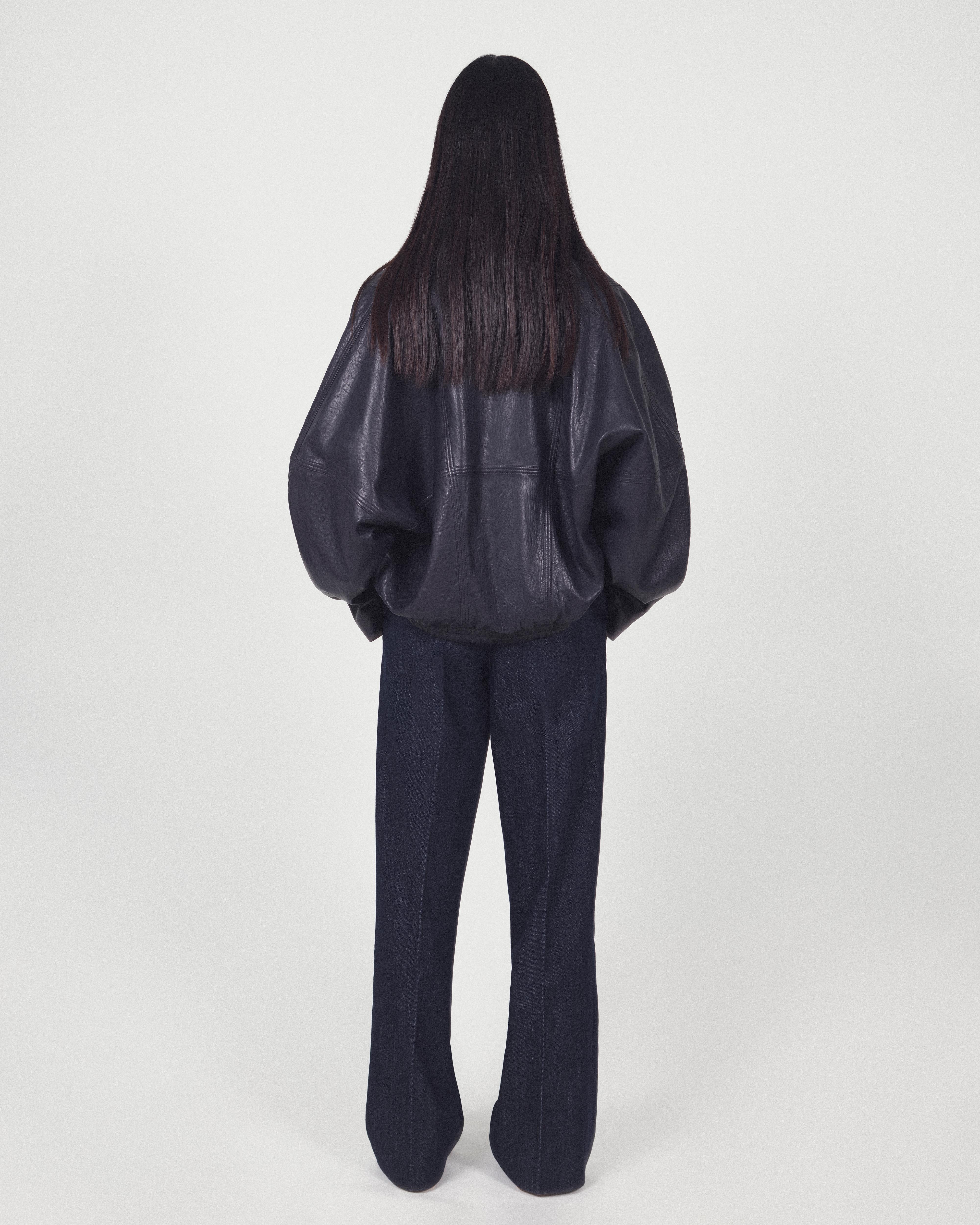 Mid-rise wide-leg jeans — DARK BLUE