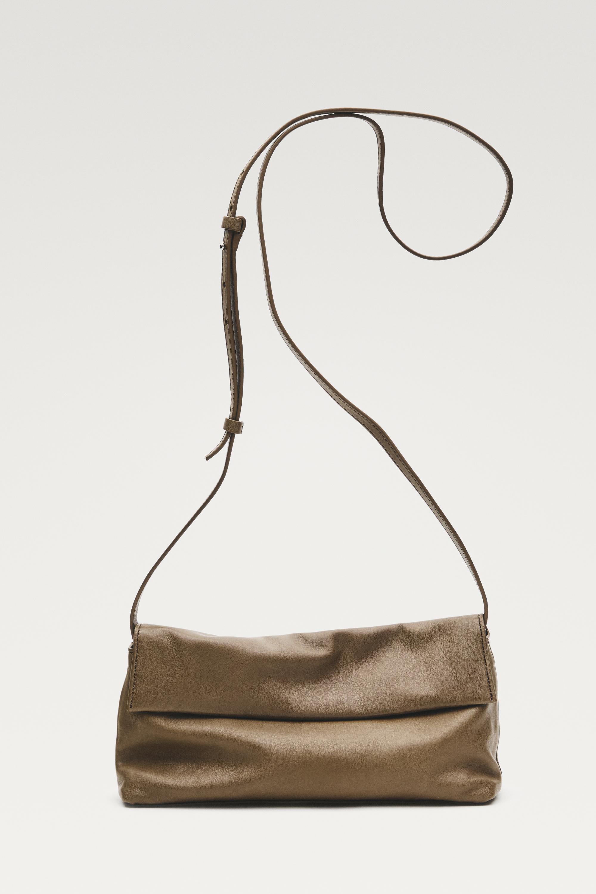 Nappa leather shoulder bag — MOLE BROWN