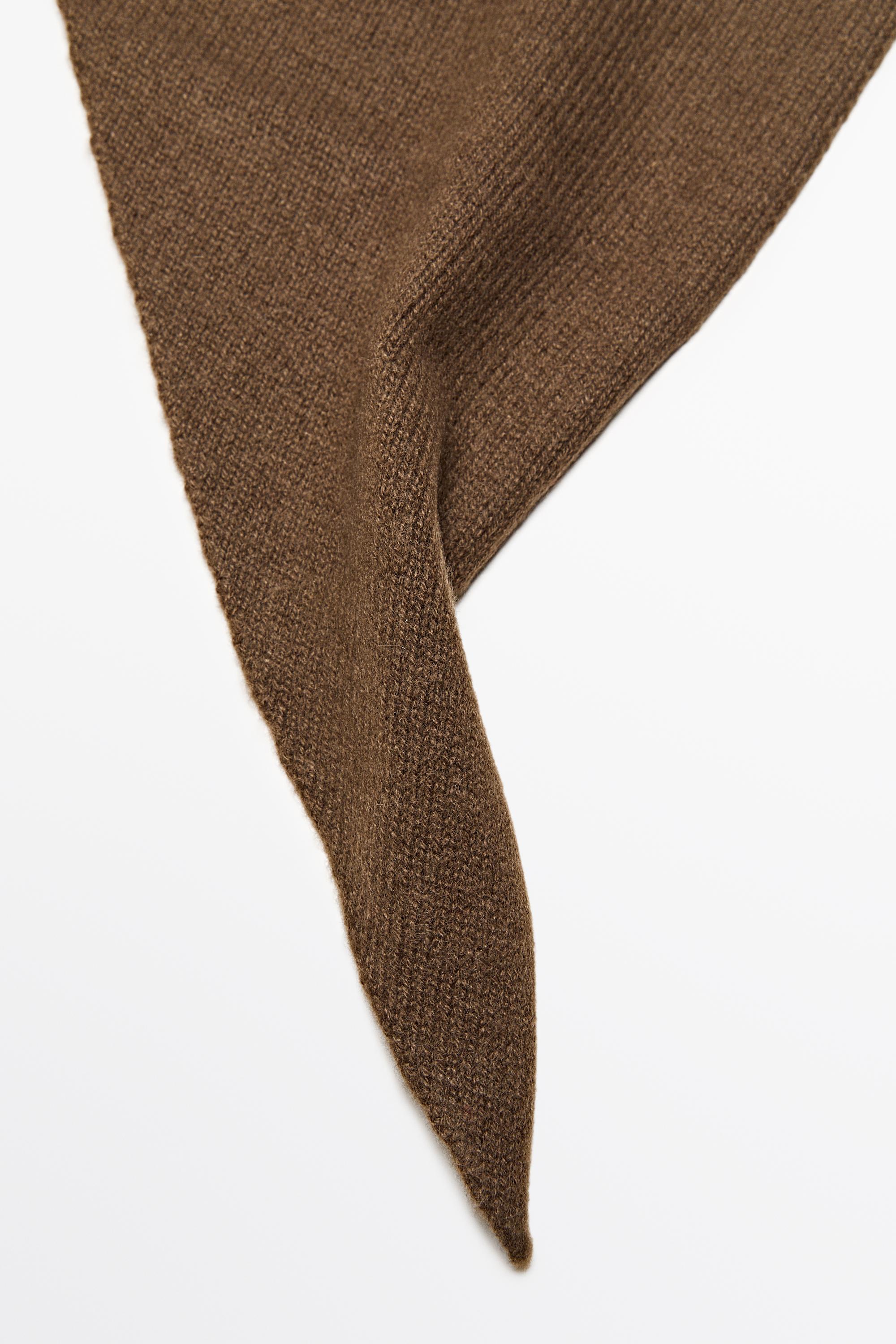 100% Cashmere Bandana — Caramel