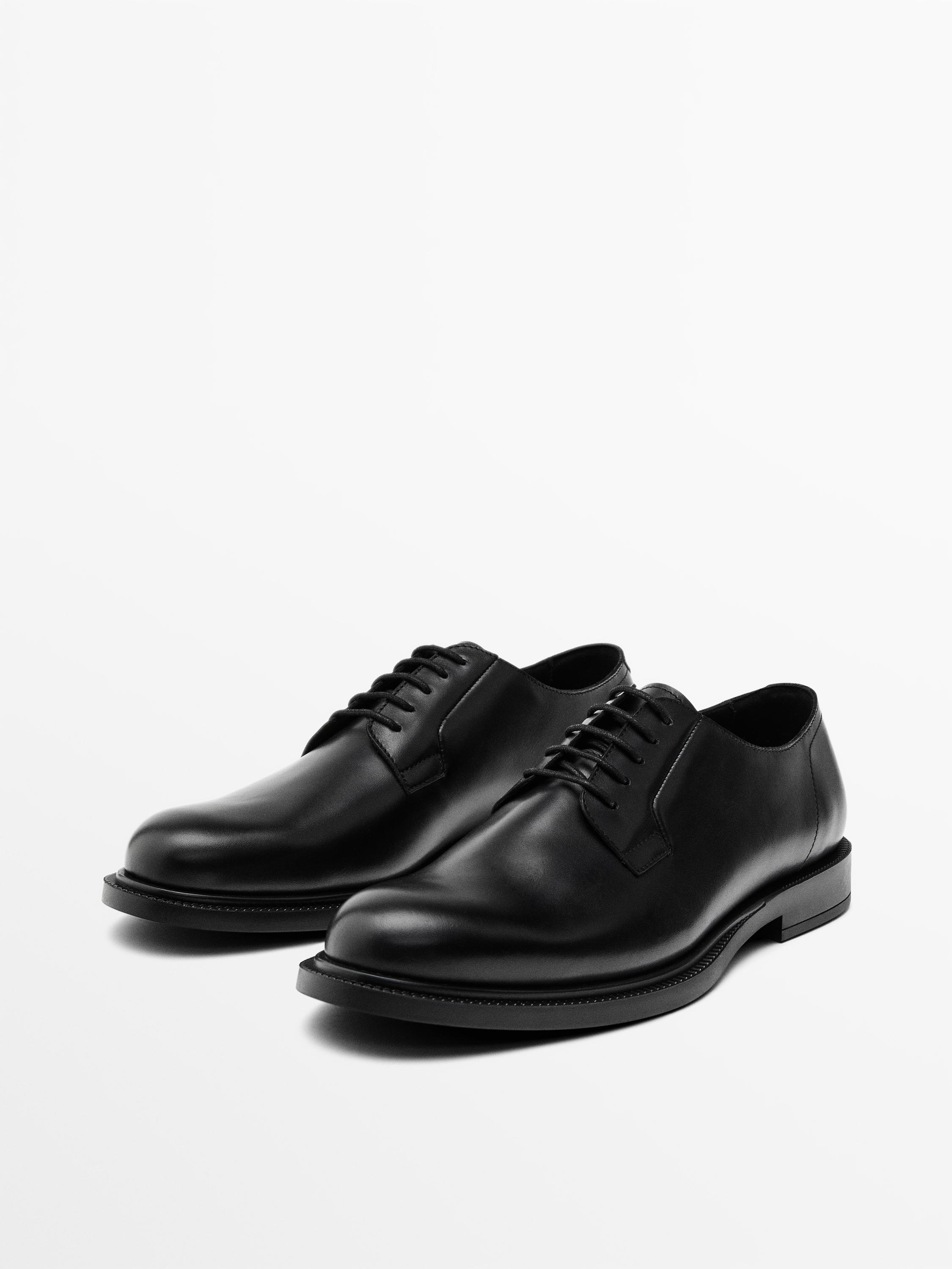 Black derby shoes