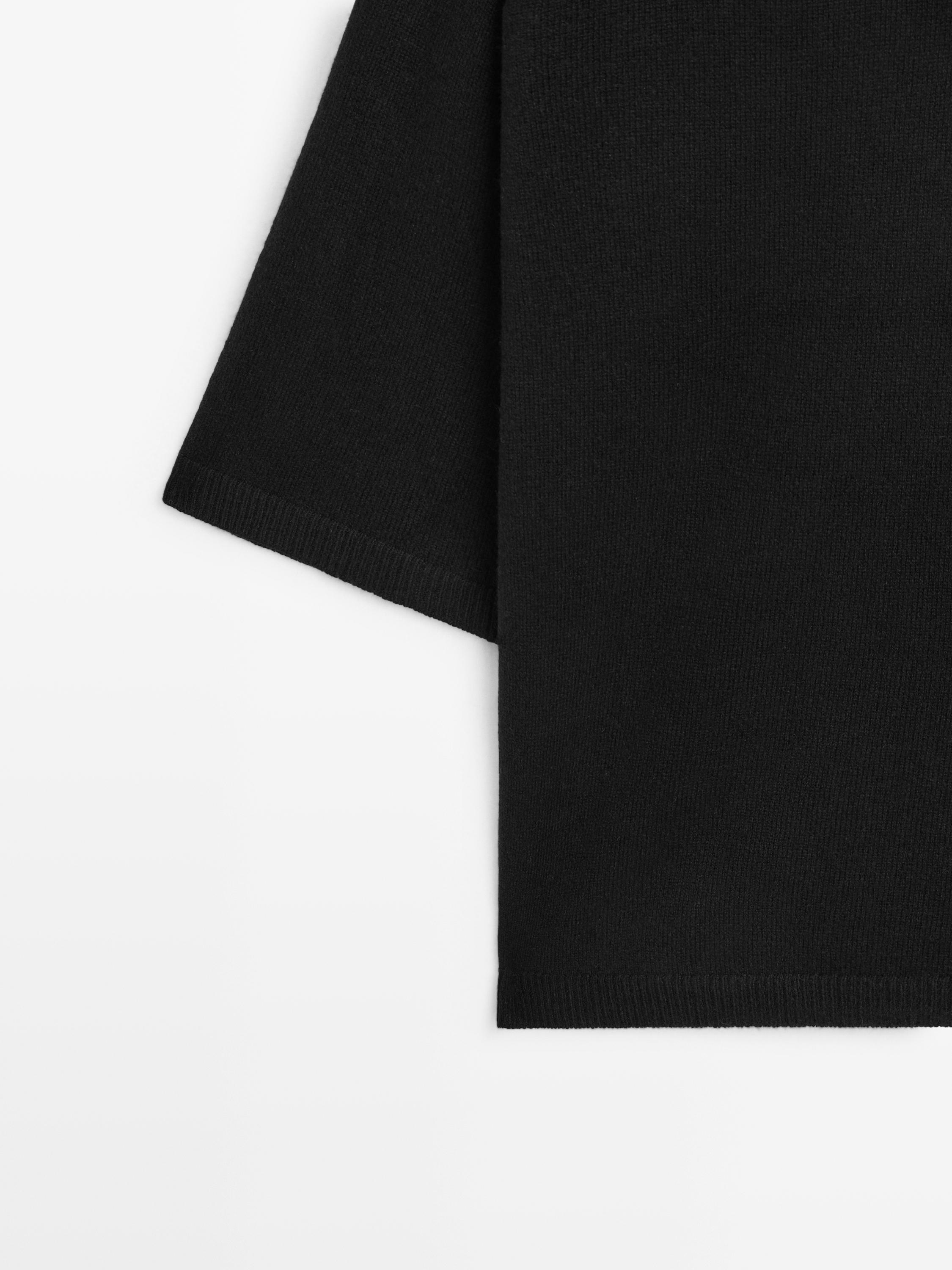 Jersey cuello pico mezcla lana