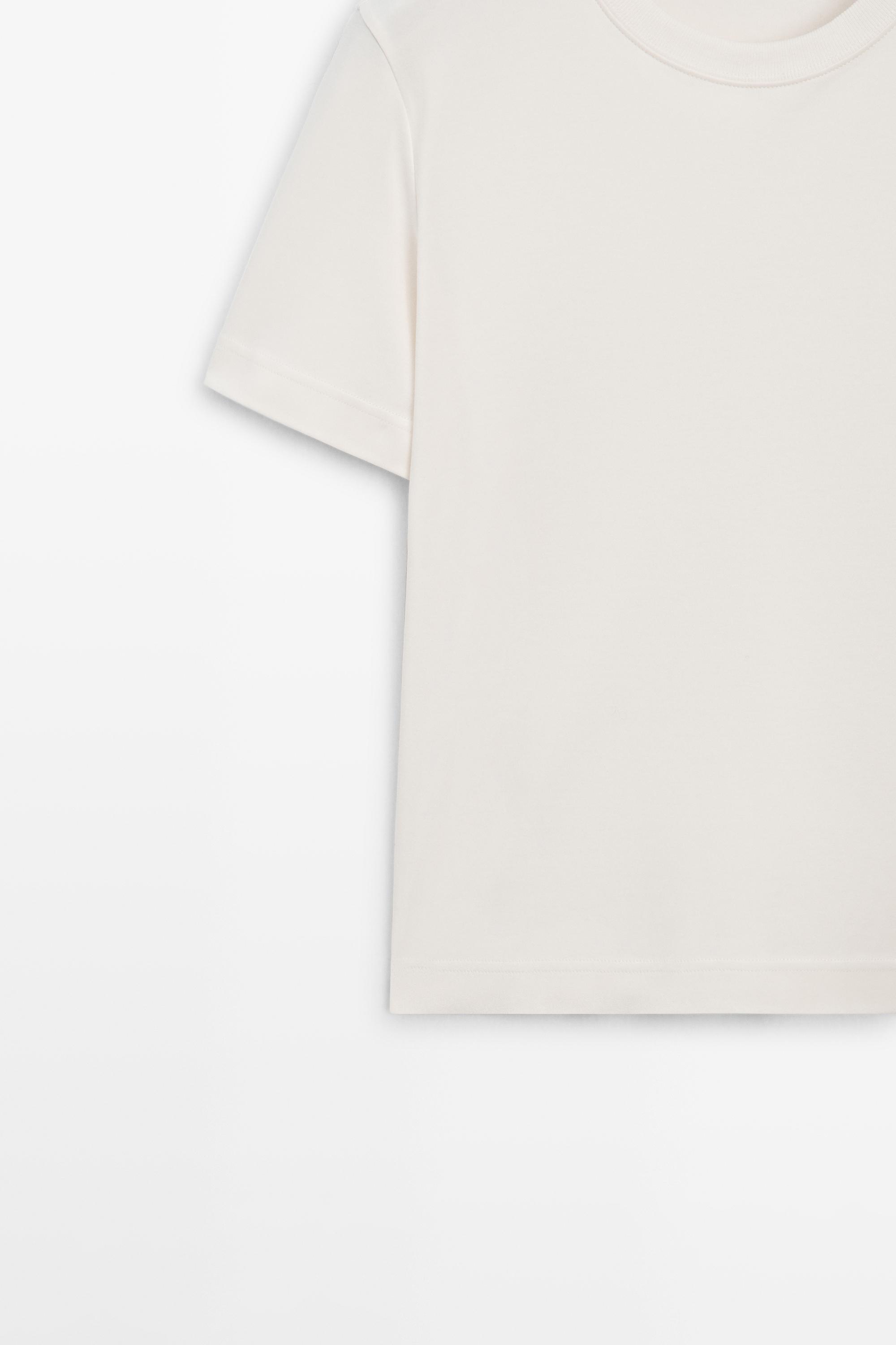 Short sleeve interlock T-shirt — CREAM