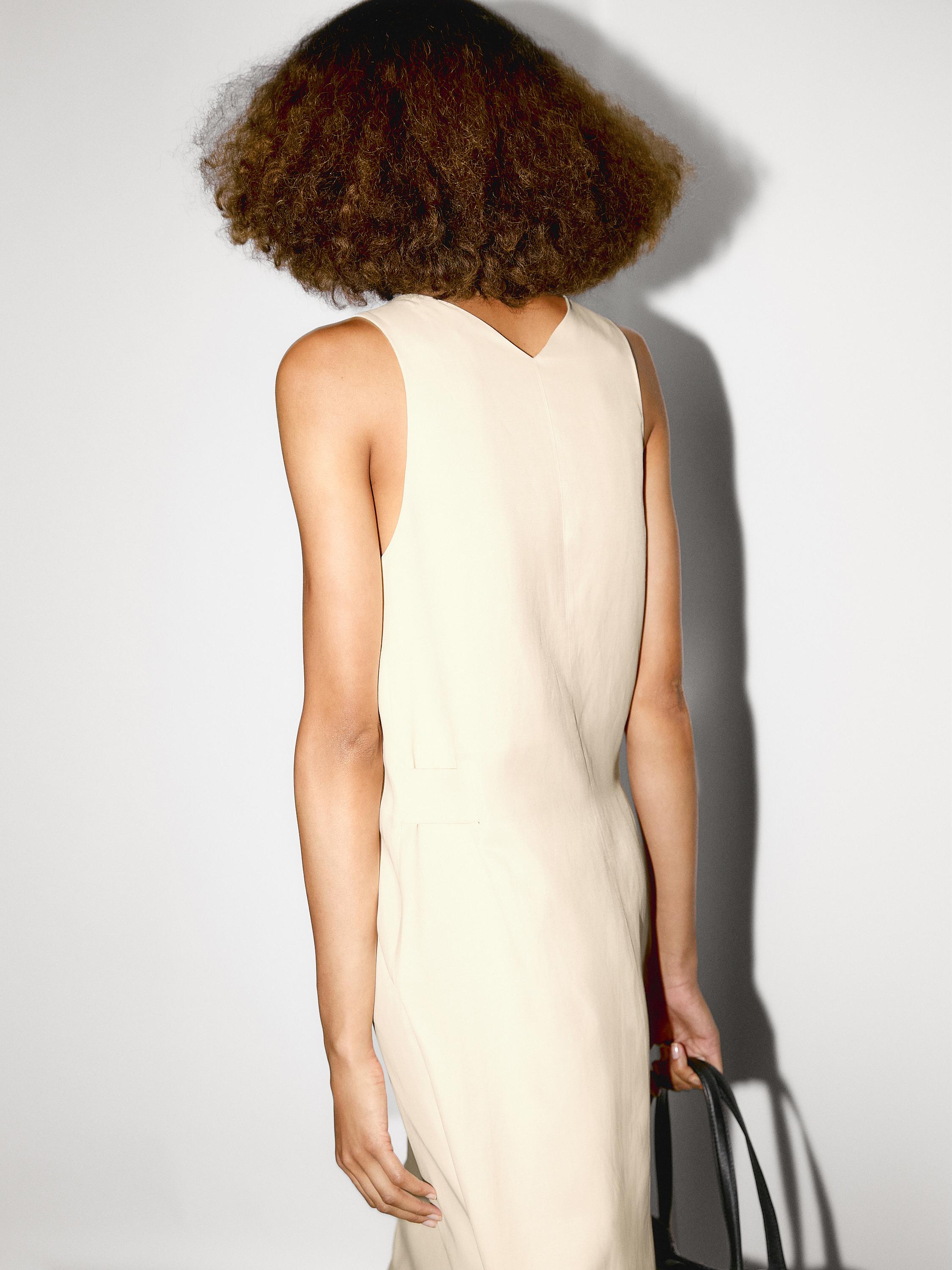 Long flowing V-neck dress