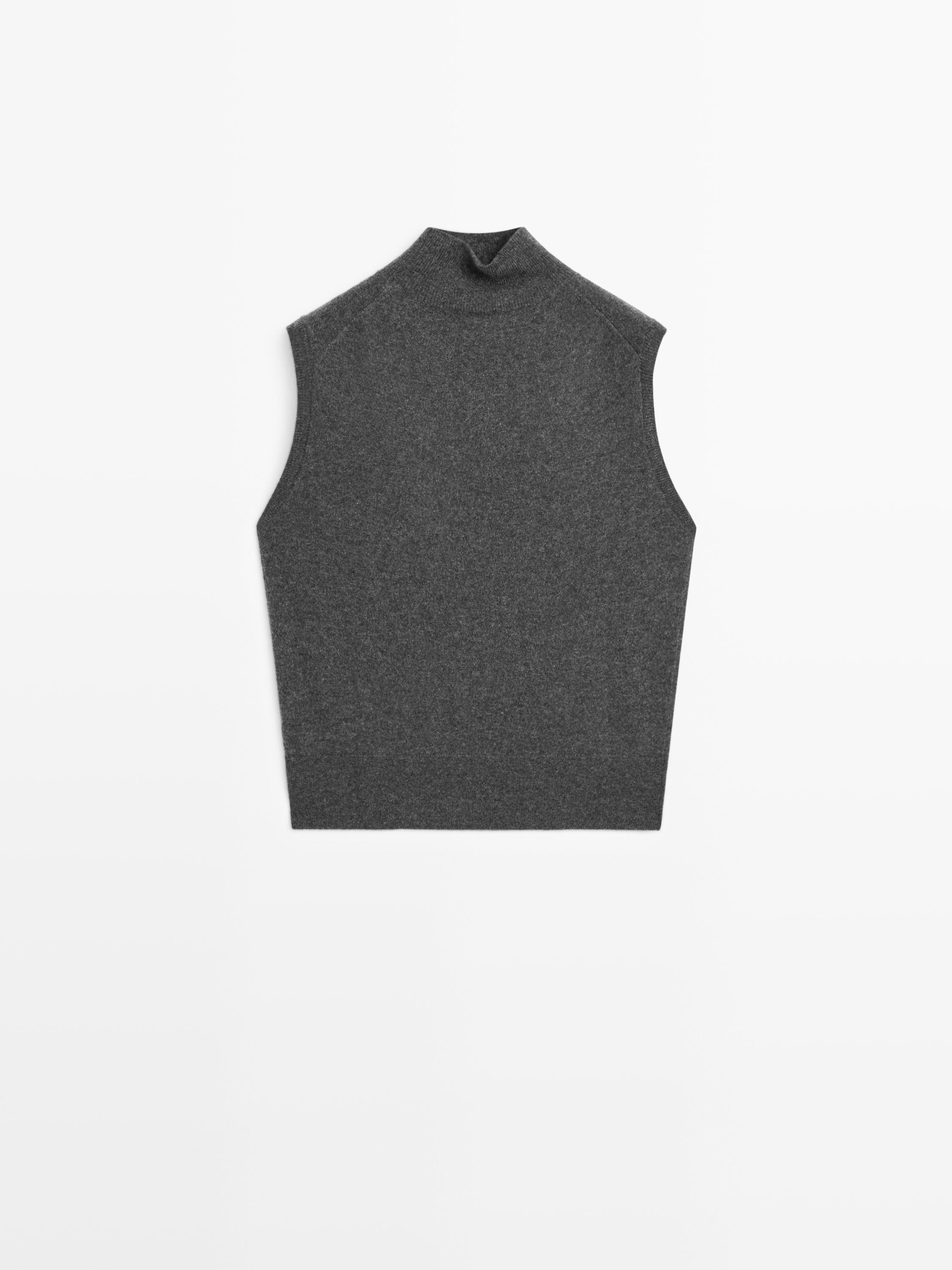 100% cashmere knit waistcoat