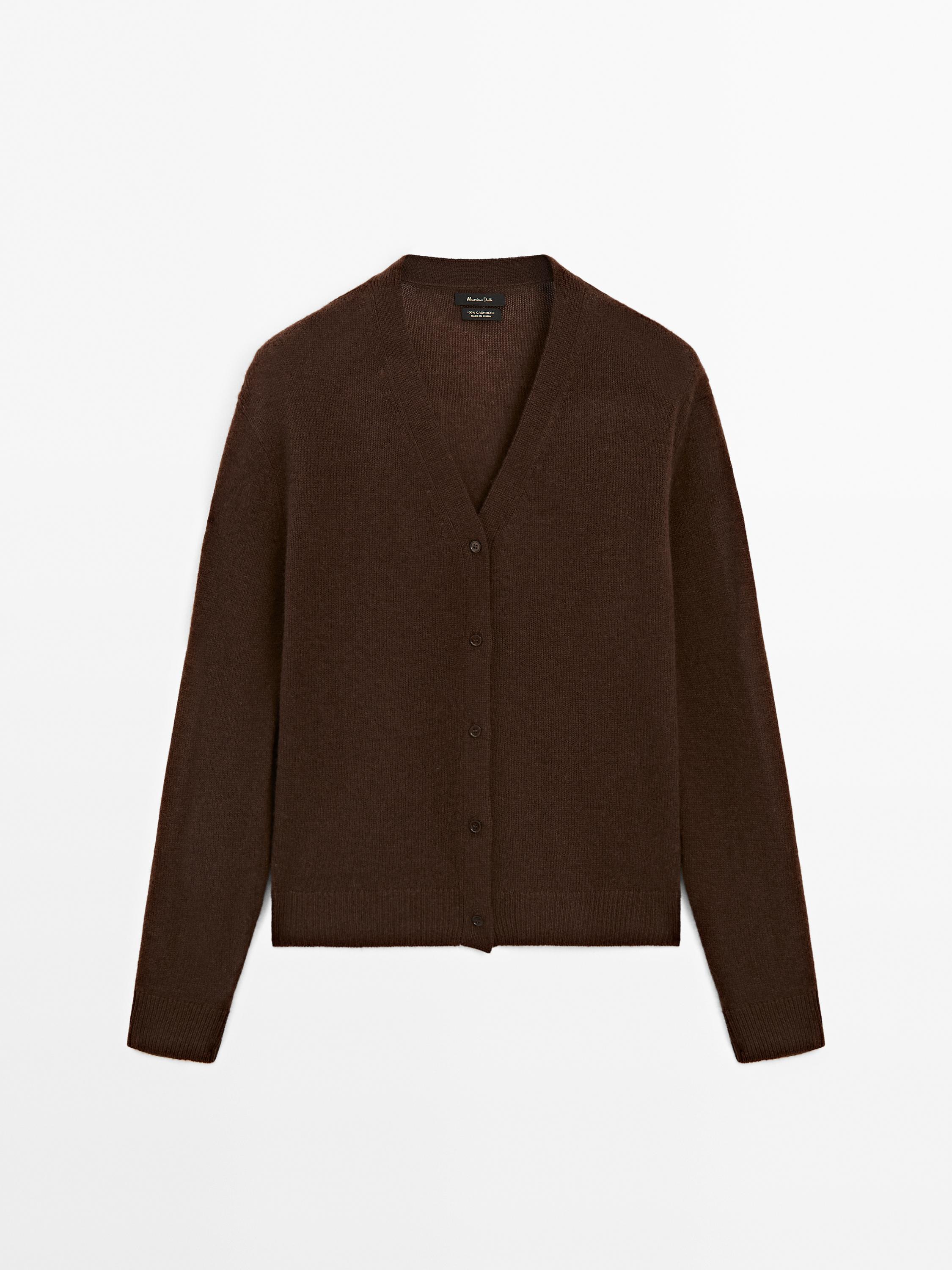 V-neck cardigan 100% cashmere