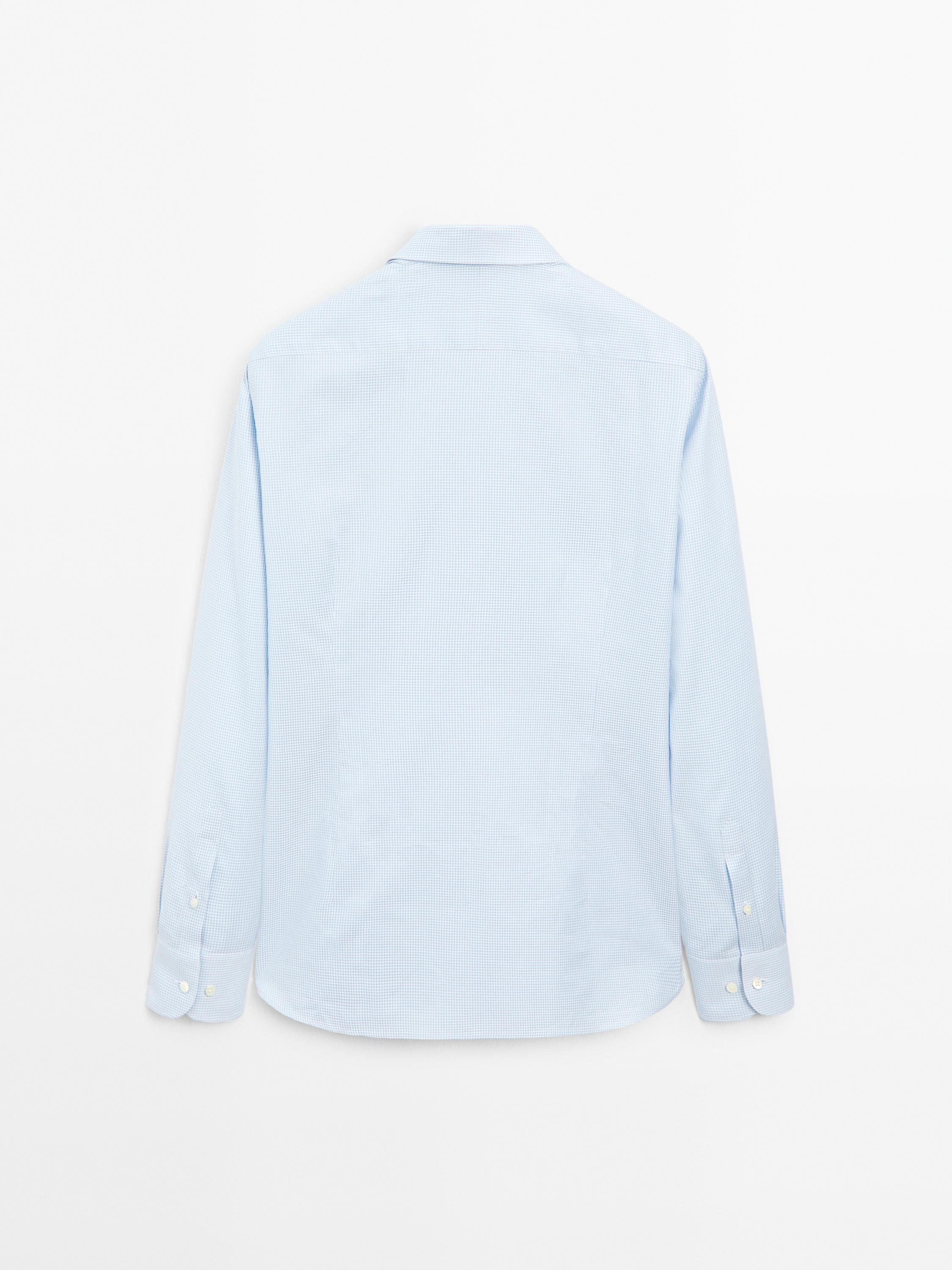 Camisa cuadros slim fit 100% algodón