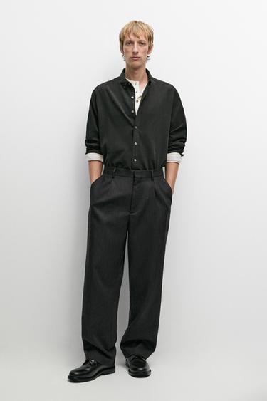 Regular fit needlecord shirt — PETROL BLUE 1