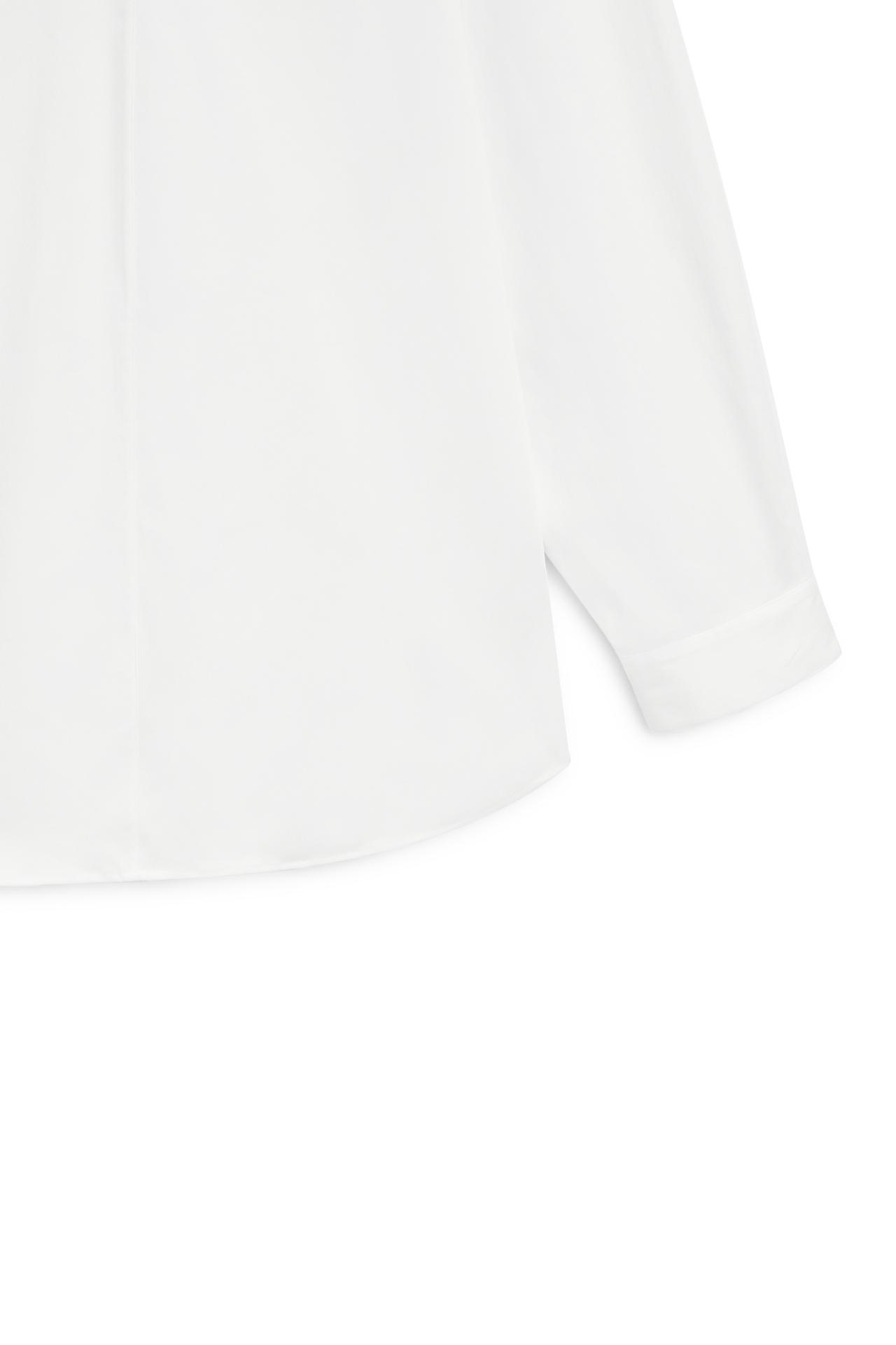 Oversize poplin high-neck shirt - LIMITED EDITION — WHITE