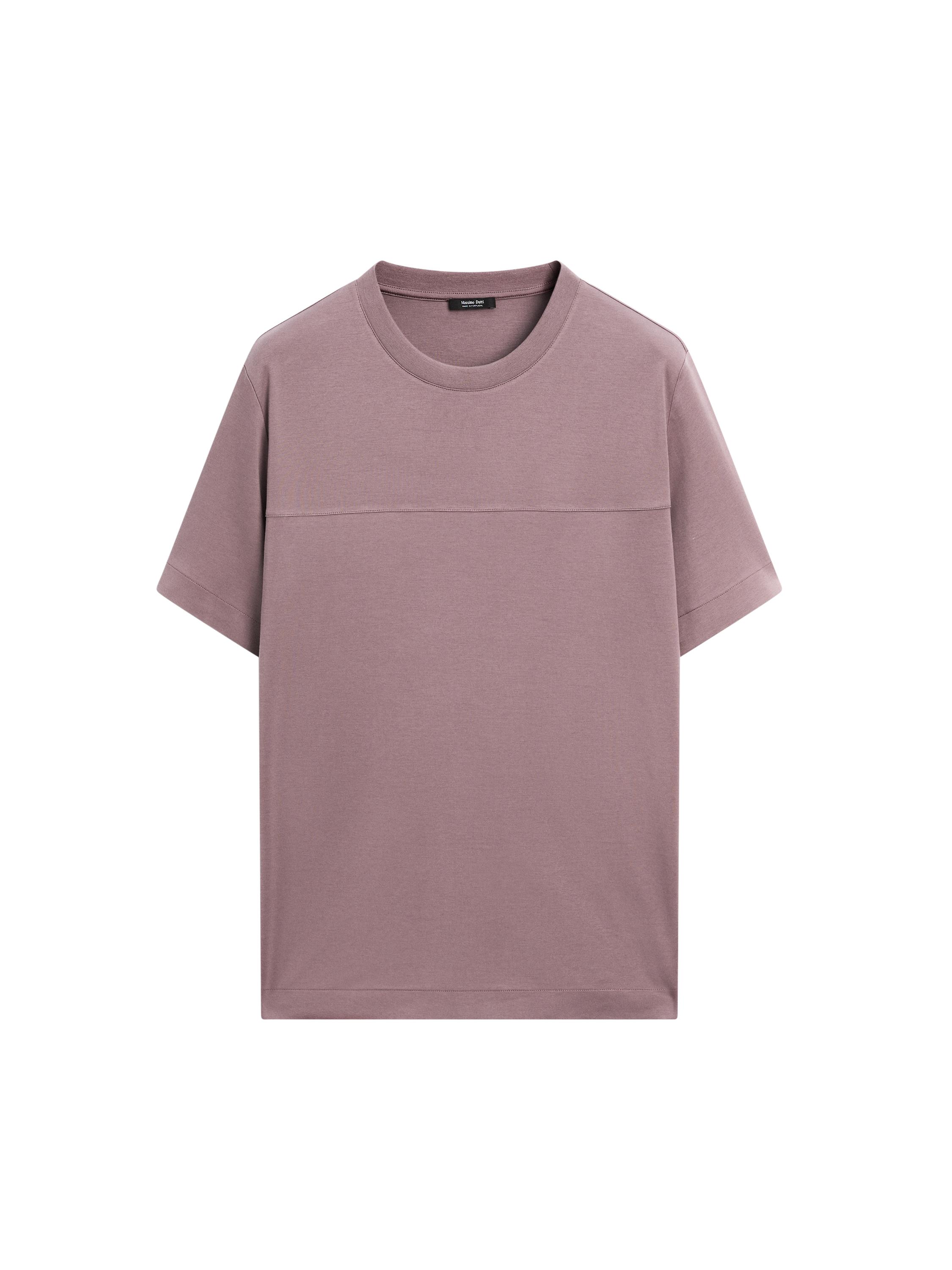★ Massimo Dutti★ Short sleeve silk cotton t-shirt 0142220 Massimo Dutti SHORT SLEEVE - Basic T-shirt - metallic green