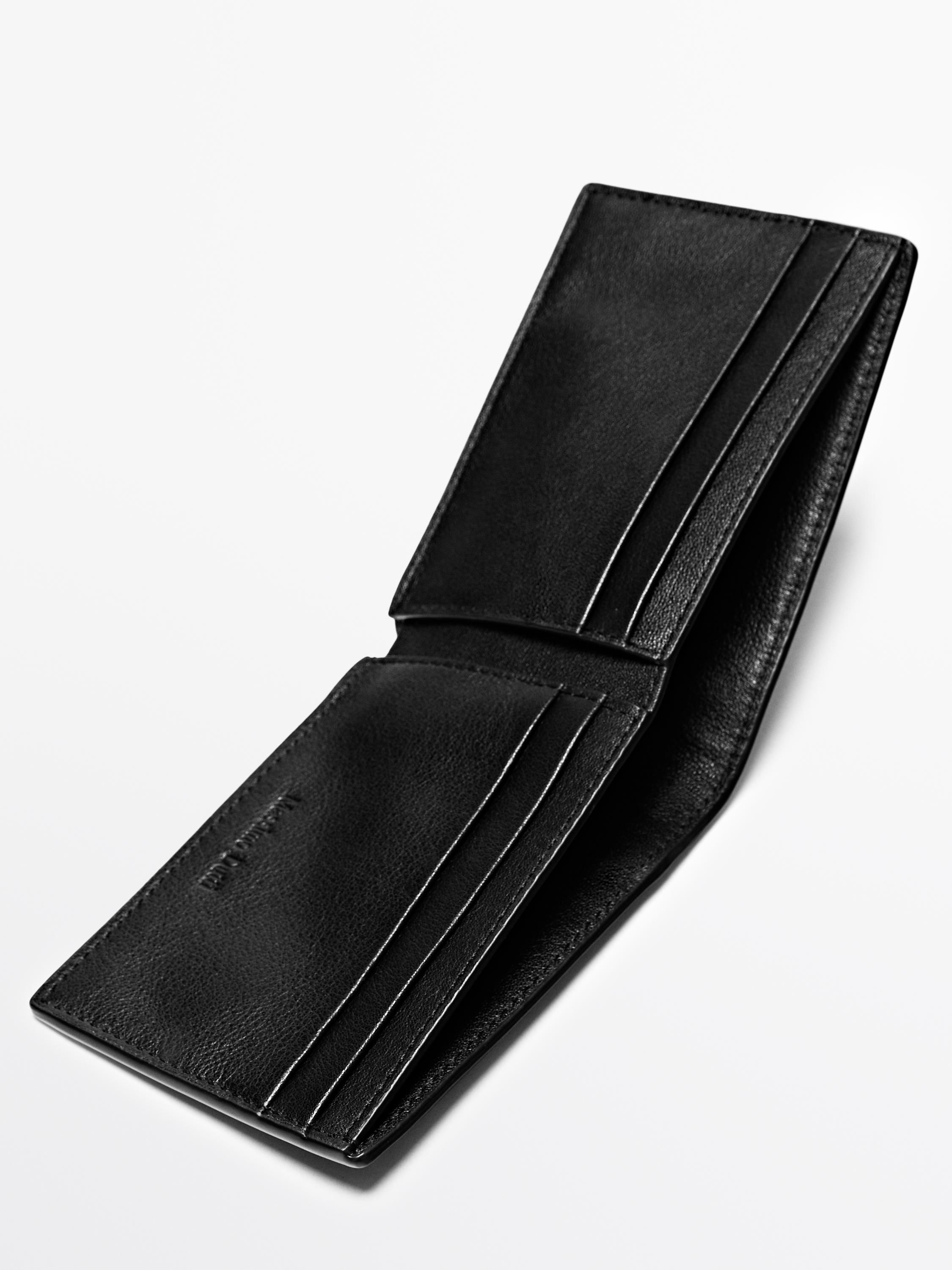 Brieftasche Querformat Leder Nappaleder