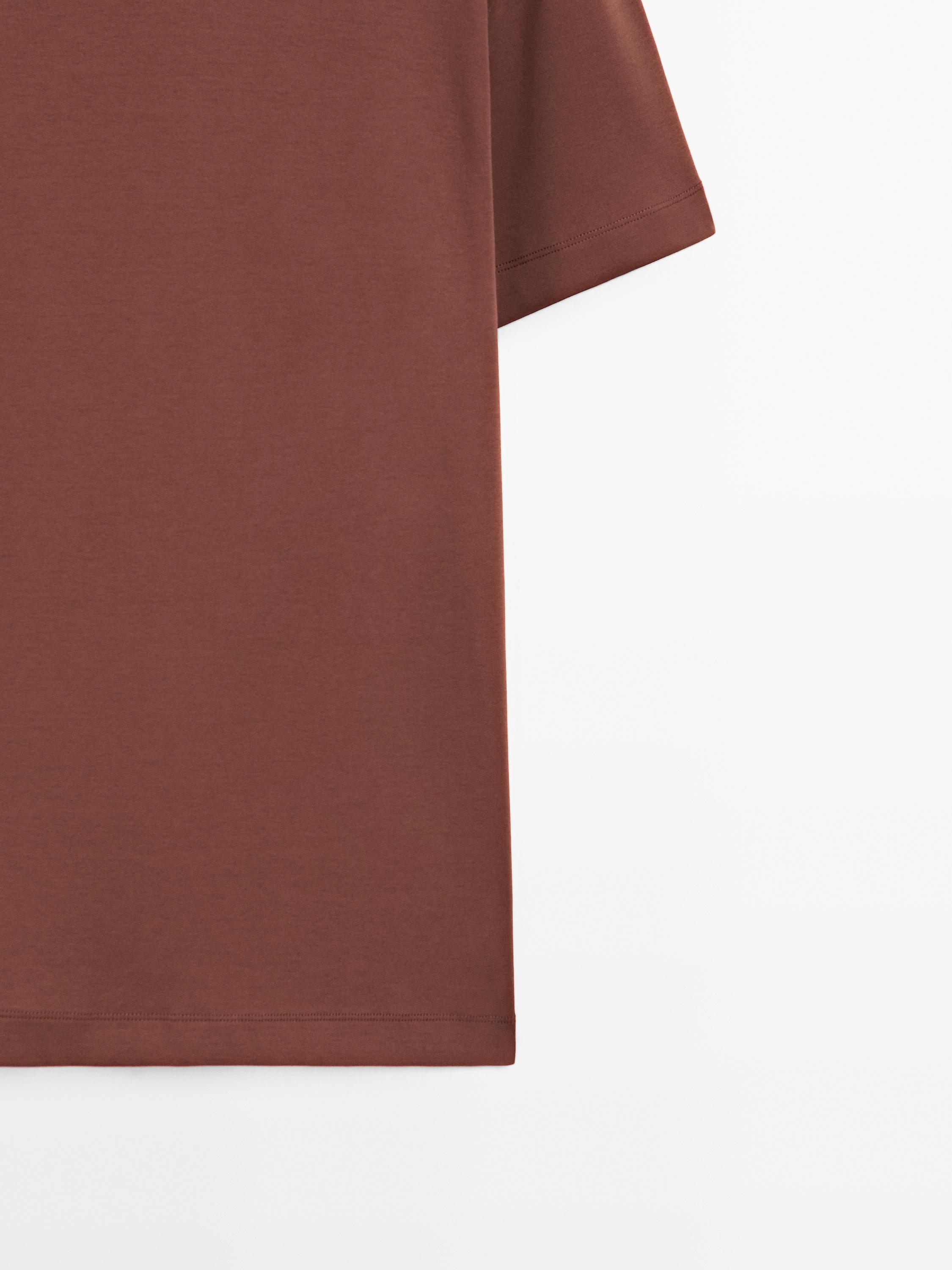 100% cotton short-sleeve T-shirt — TERRA-COTTA