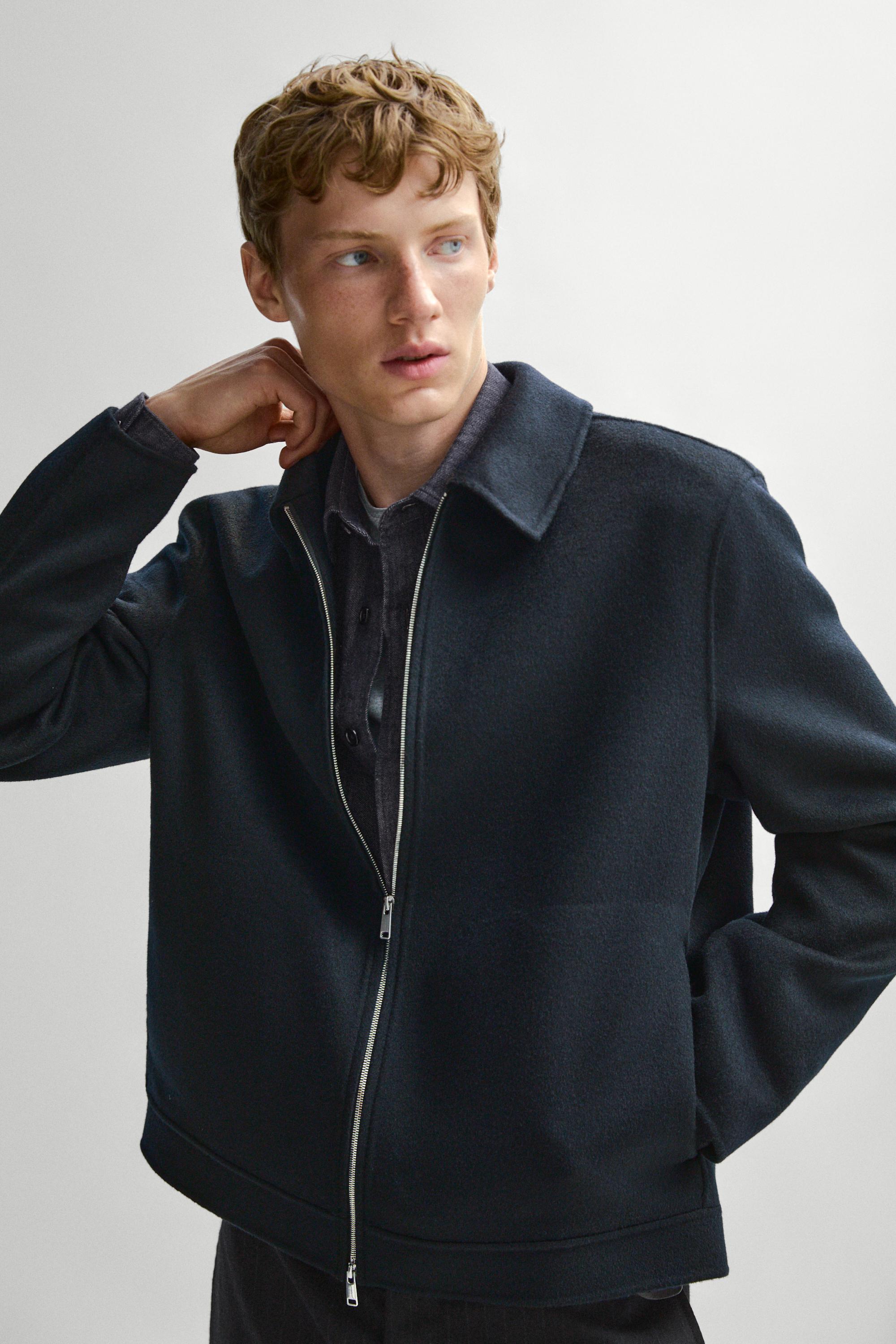 Massimo Dutti Çift kumaş yün karışımlı ceket görsel 8