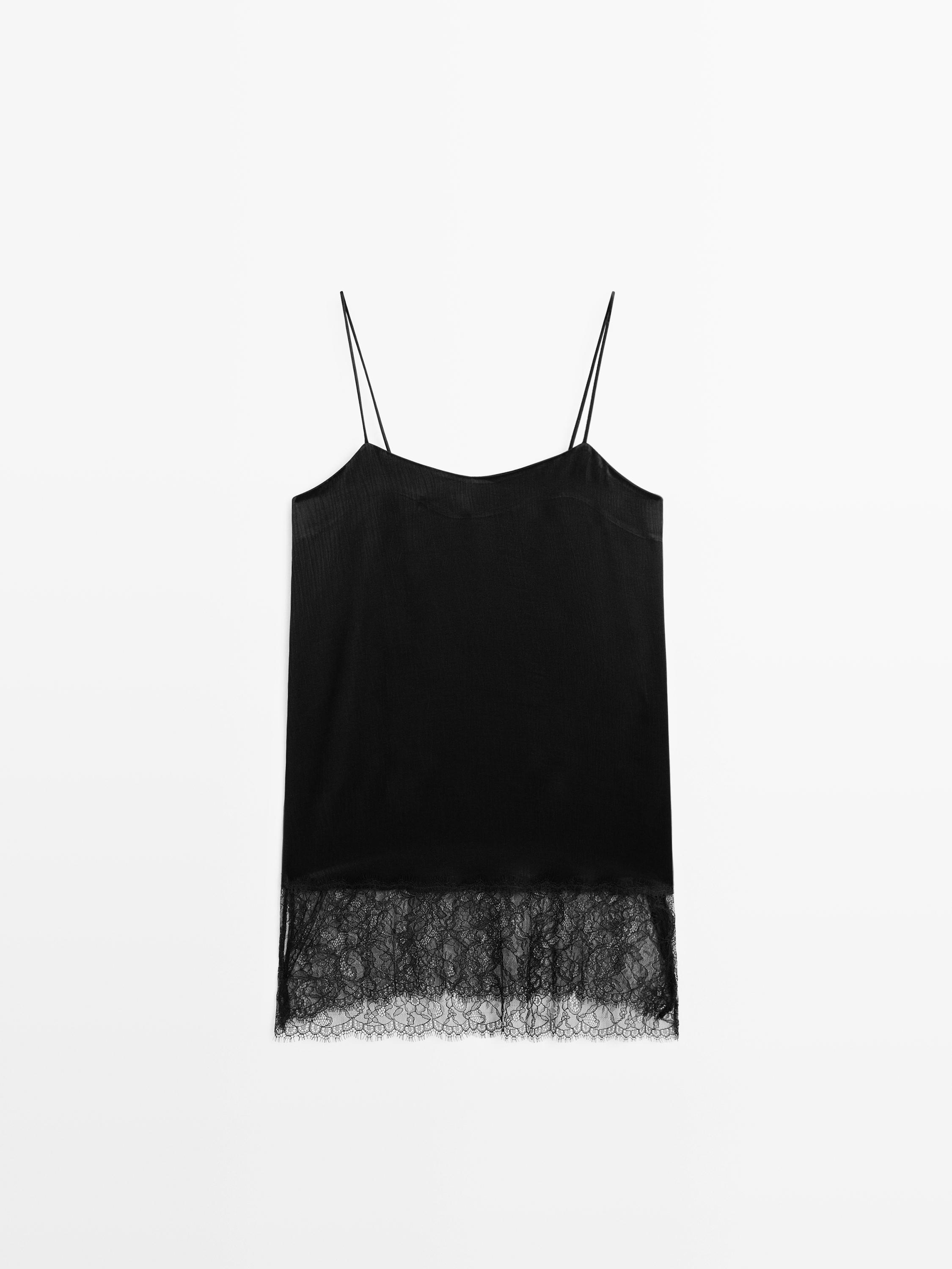 Camisole top with lace detail