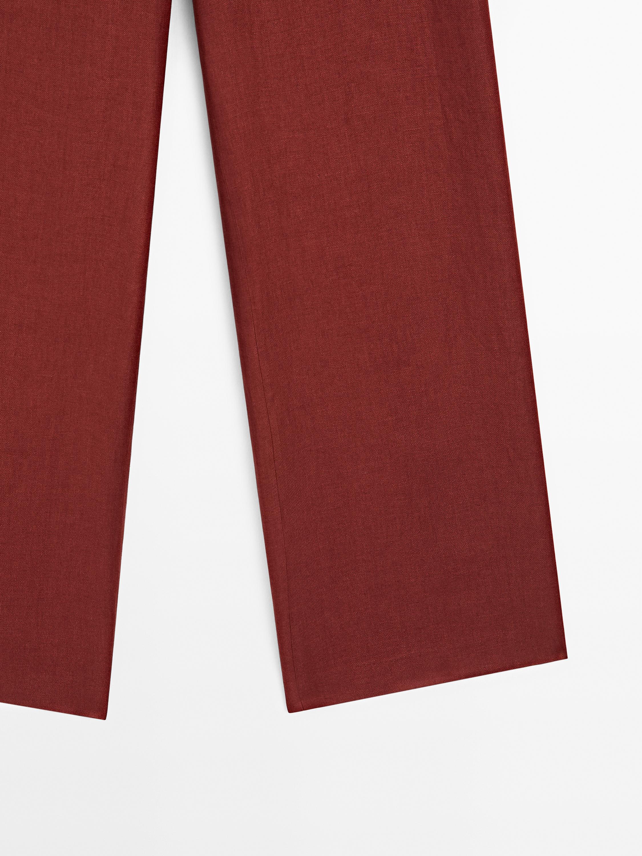 Flowing 100% linen trousers