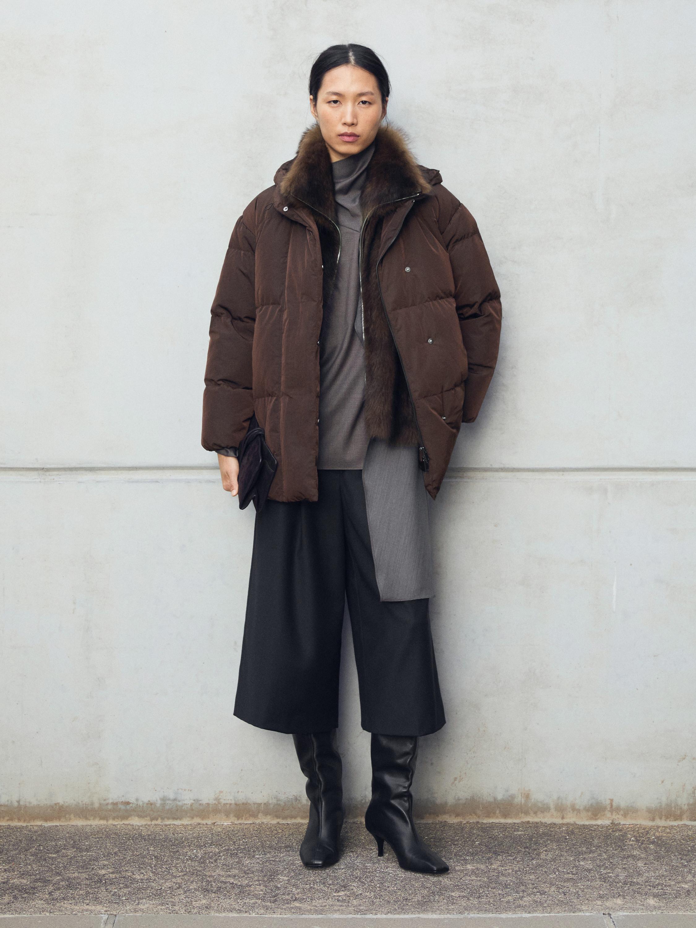 جاكيت منفوخ مقاوم للماء بغطاء رأس