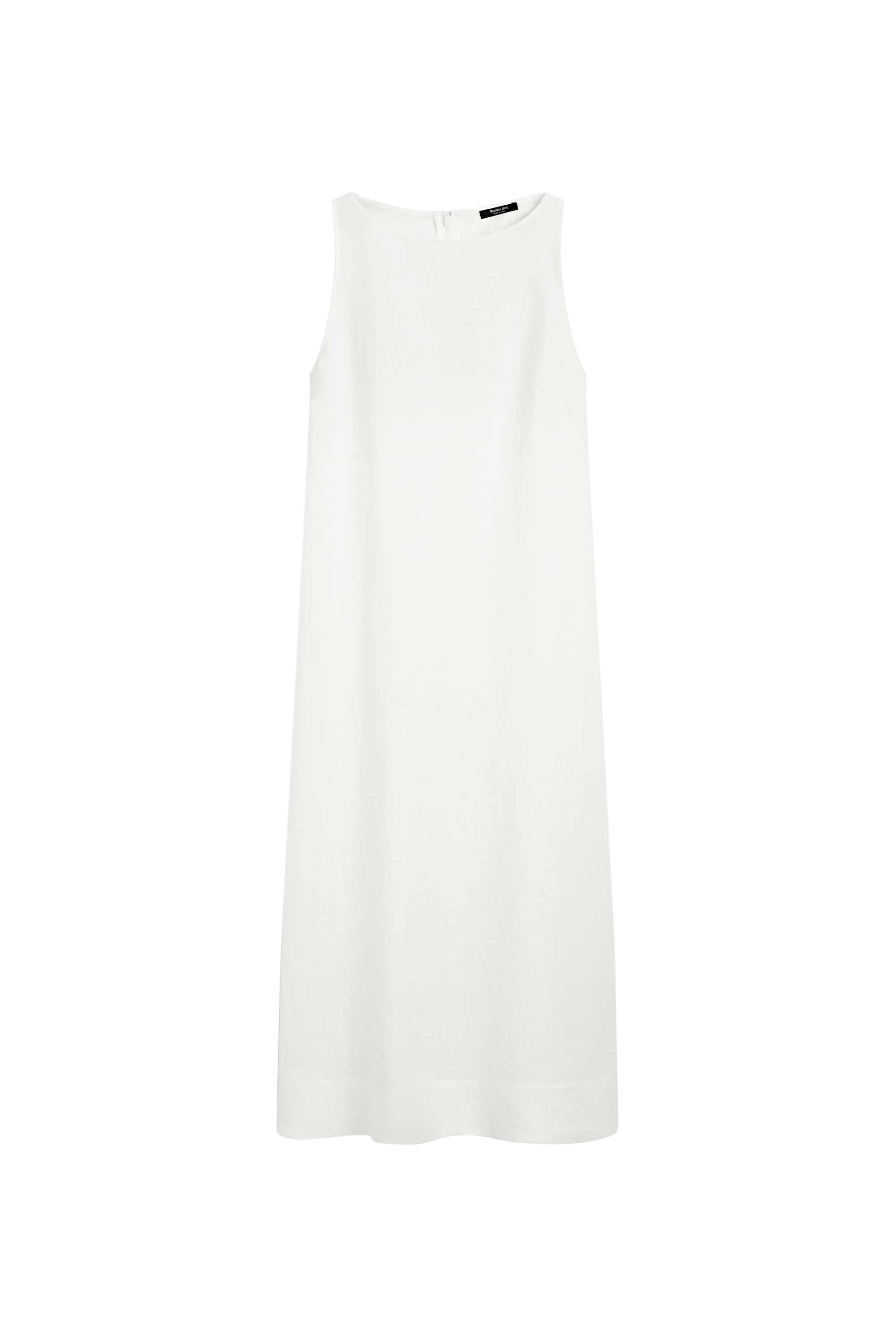 Massimo Dutti %100 keten halter yaka elbise