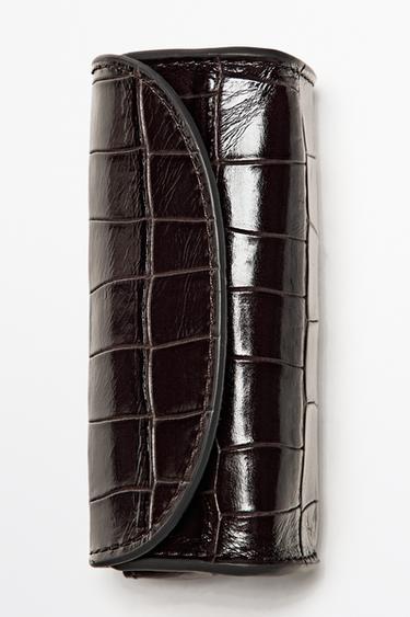 Nappa leather ring case with coco finish — Chocolate 3