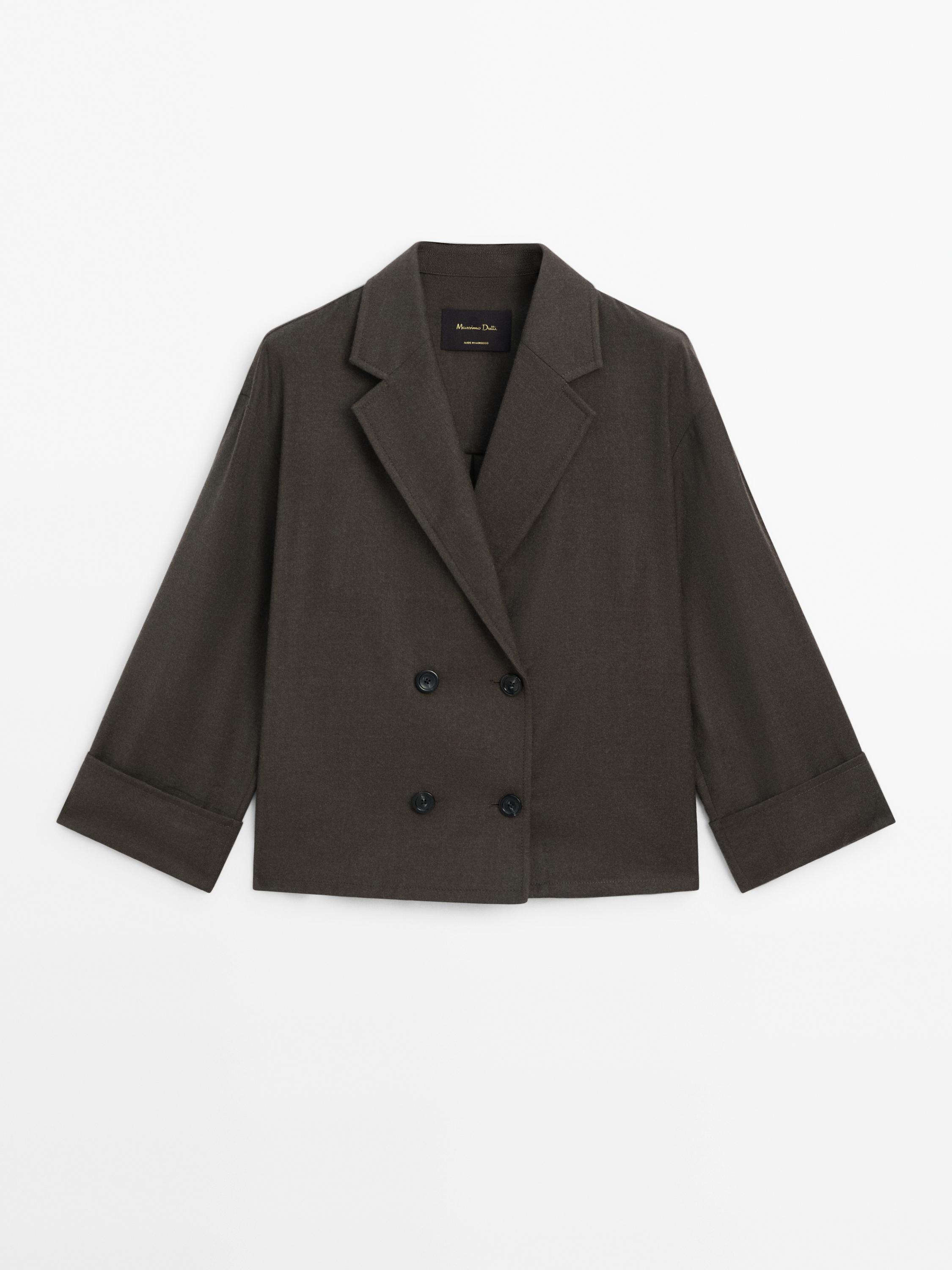 Blazer cache-cœur 100 % laine
