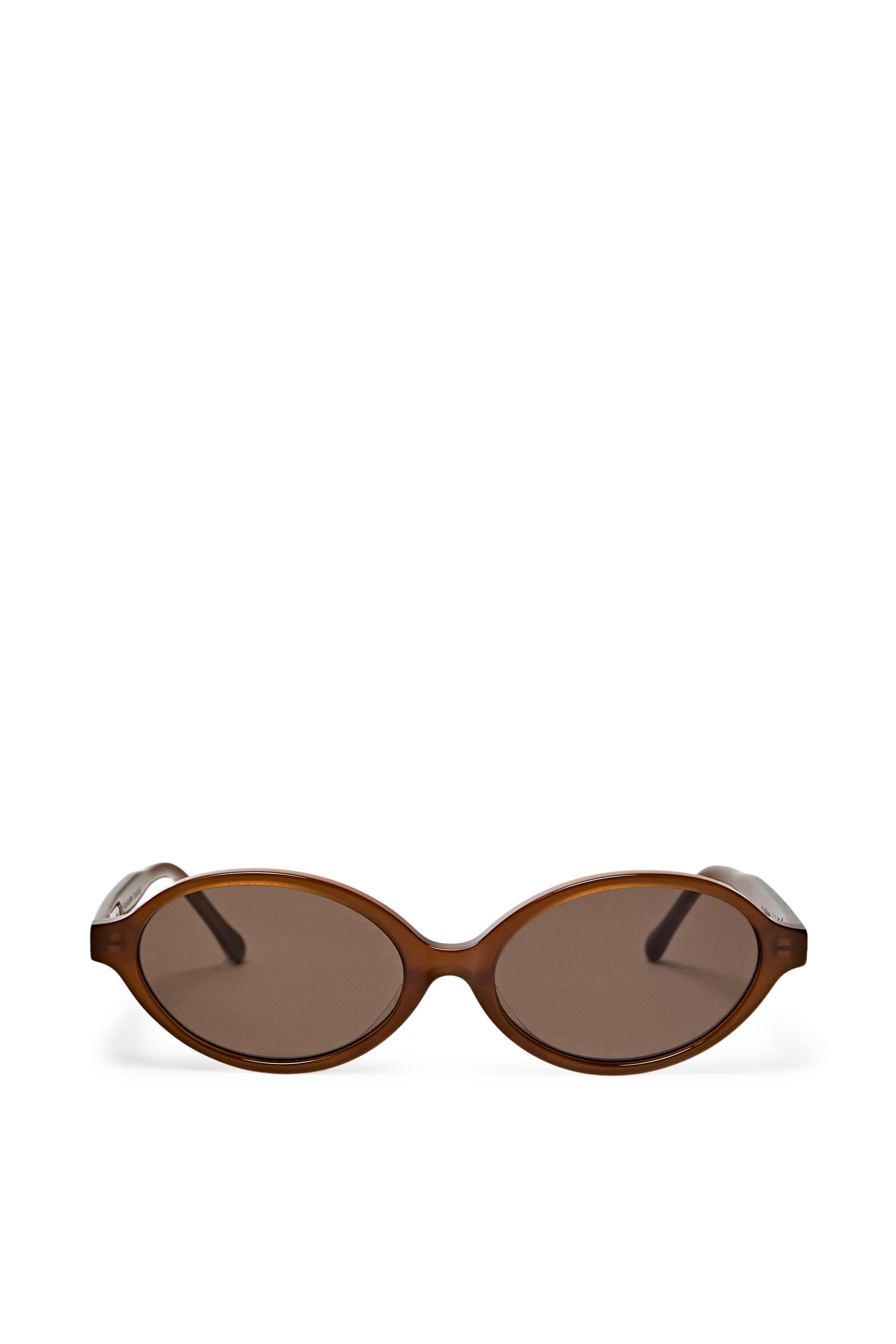 Round sunglasses — BROWN