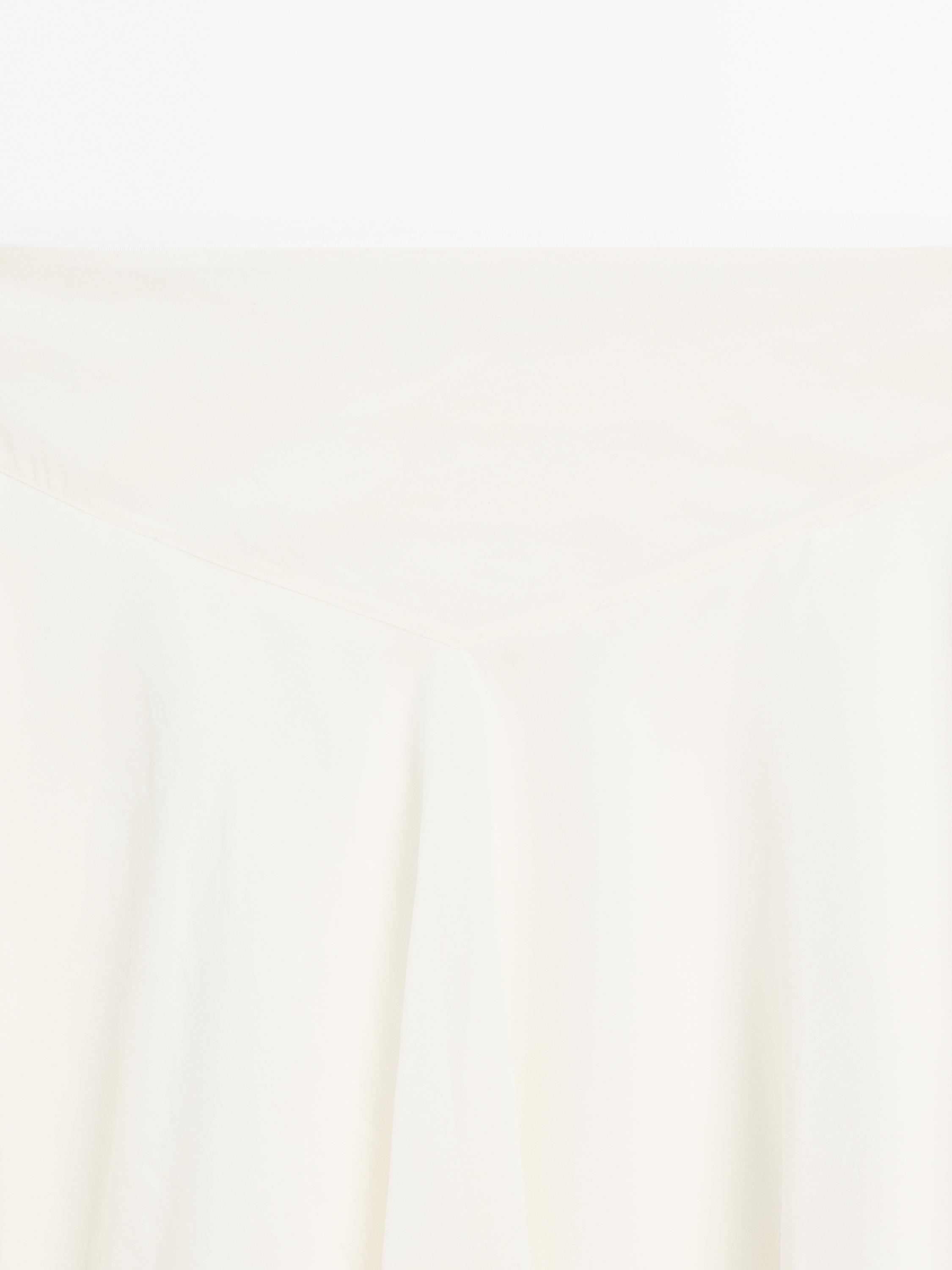 Midi skirt with yoke and flounce
