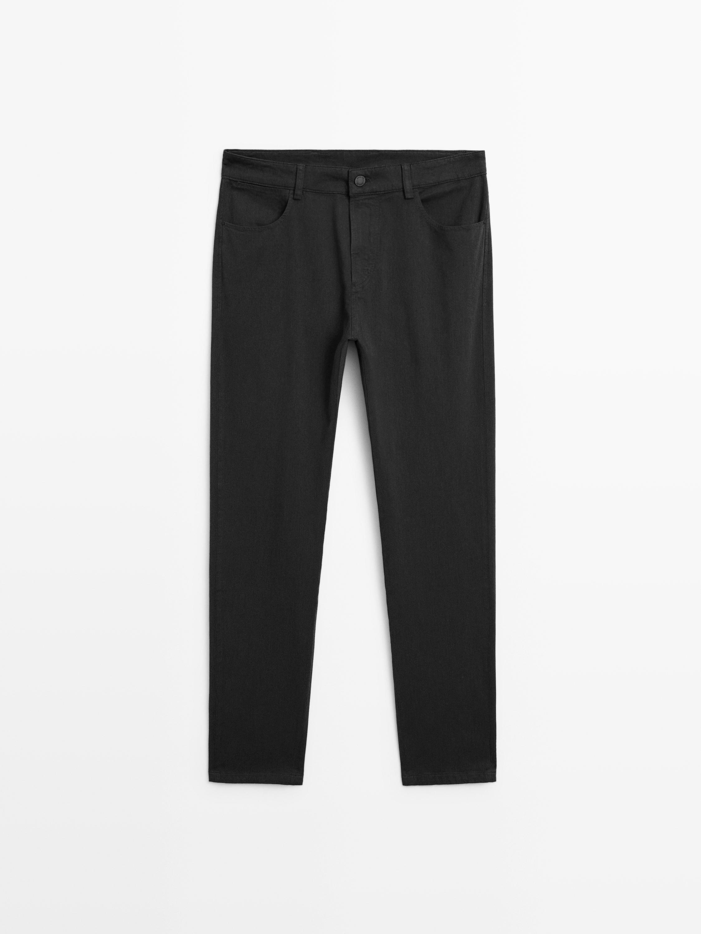 Slim fit denim trousers