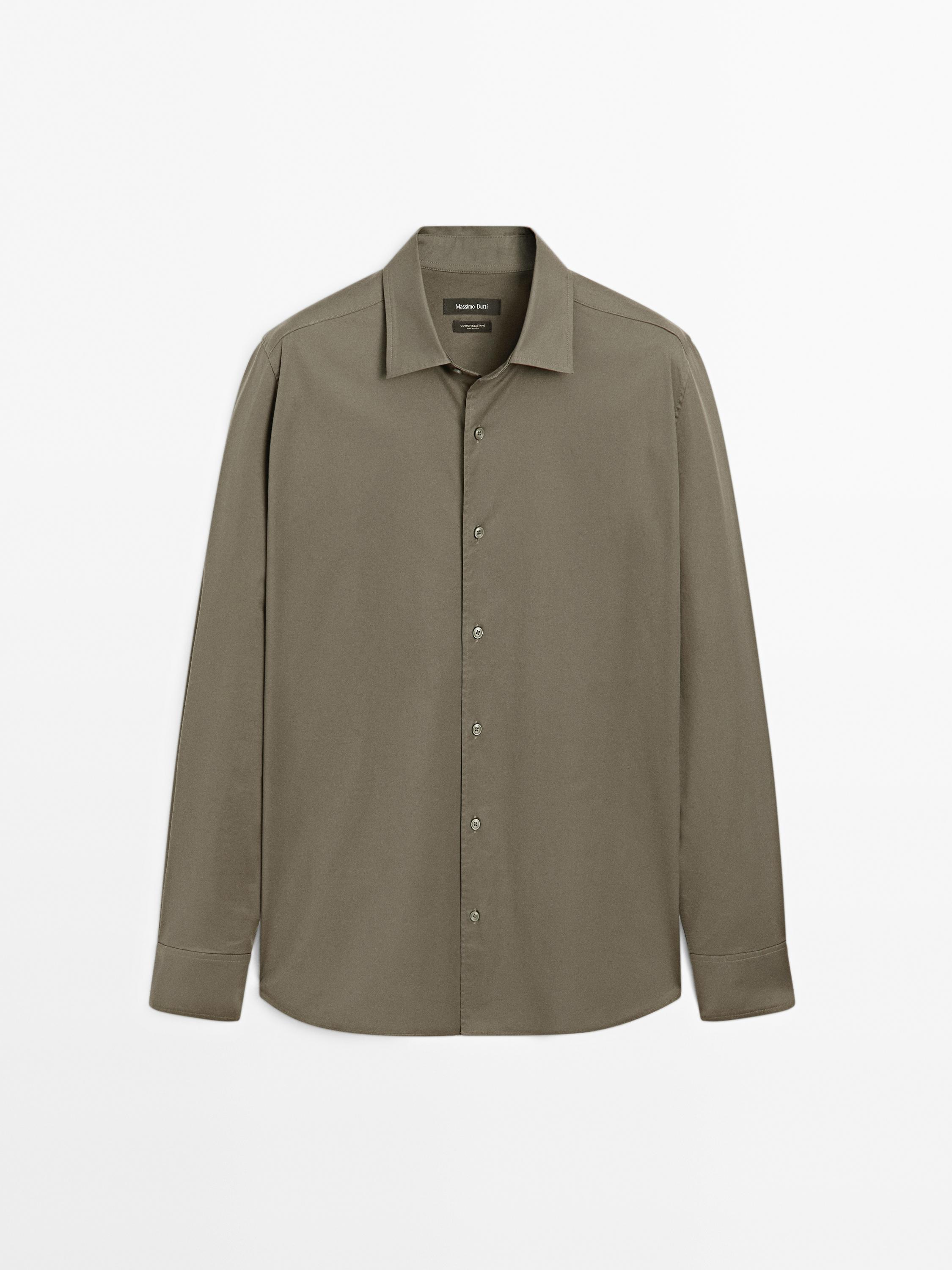 Regular fit stretch shirt