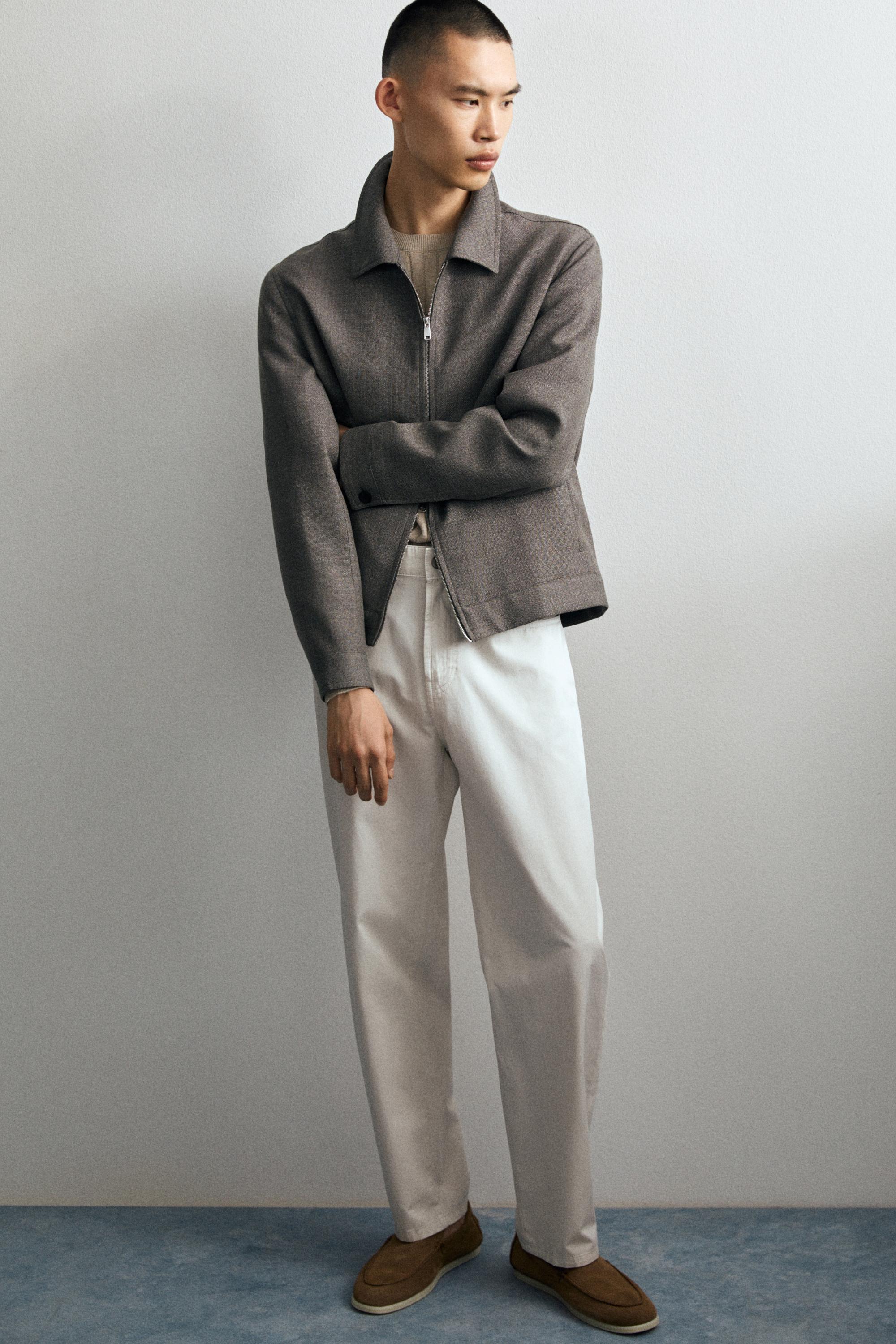 Soft split leather loafers — SAND